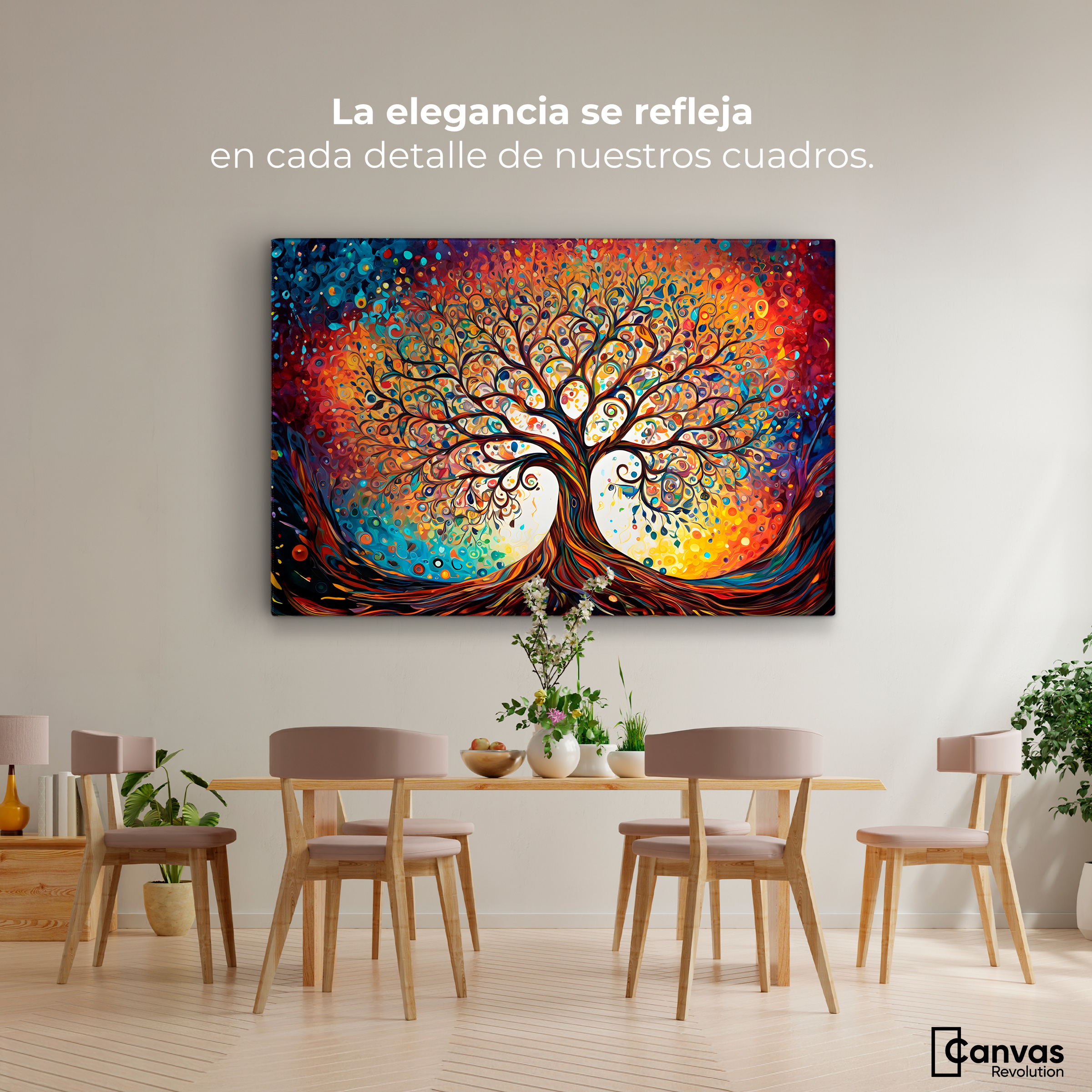 Foto 3 pulgar | Cuadro Decorativo Canvas Árbol Espiritual 90x60