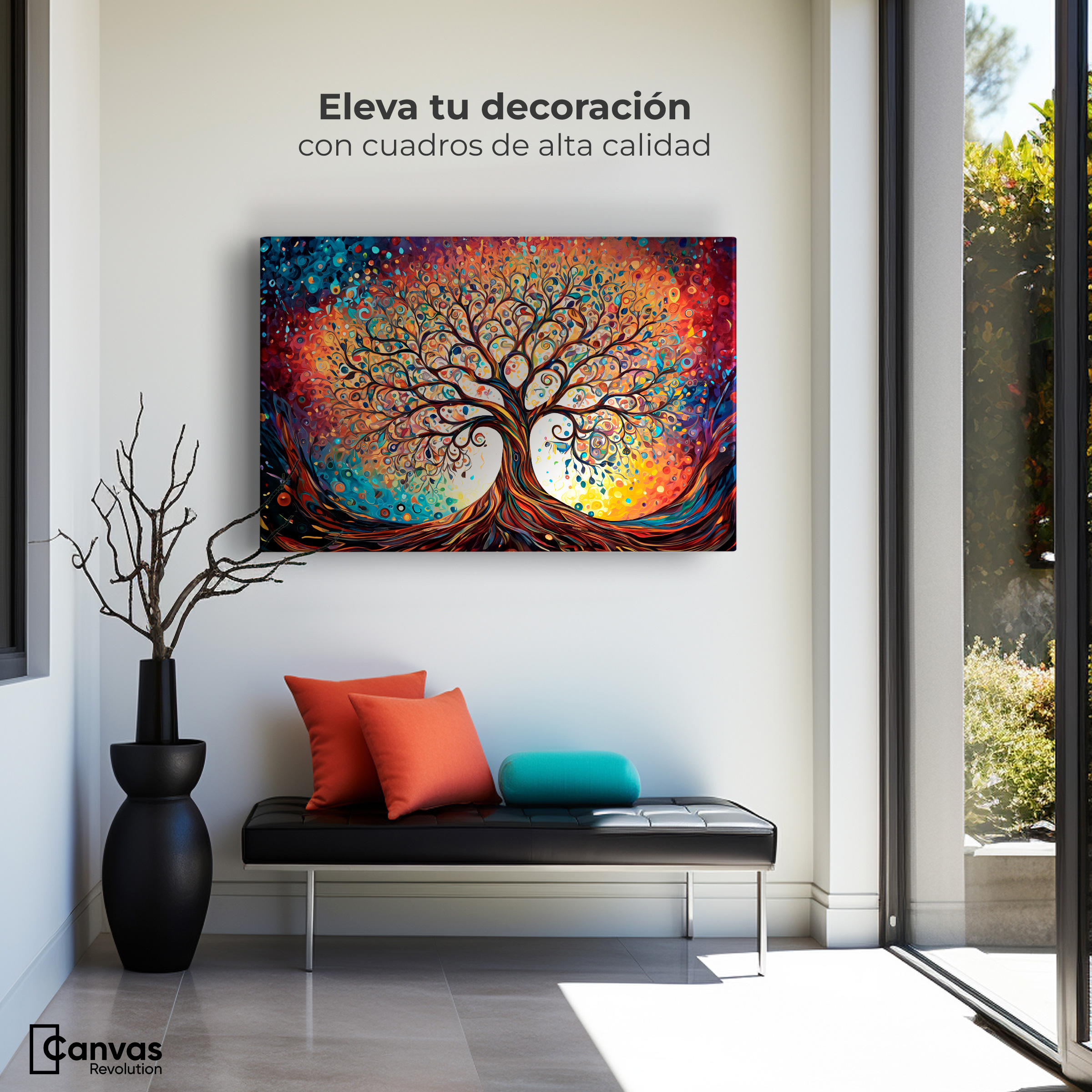 Foto 4 pulgar | Cuadro Decorativo Canvas Árbol Espiritual 90x60