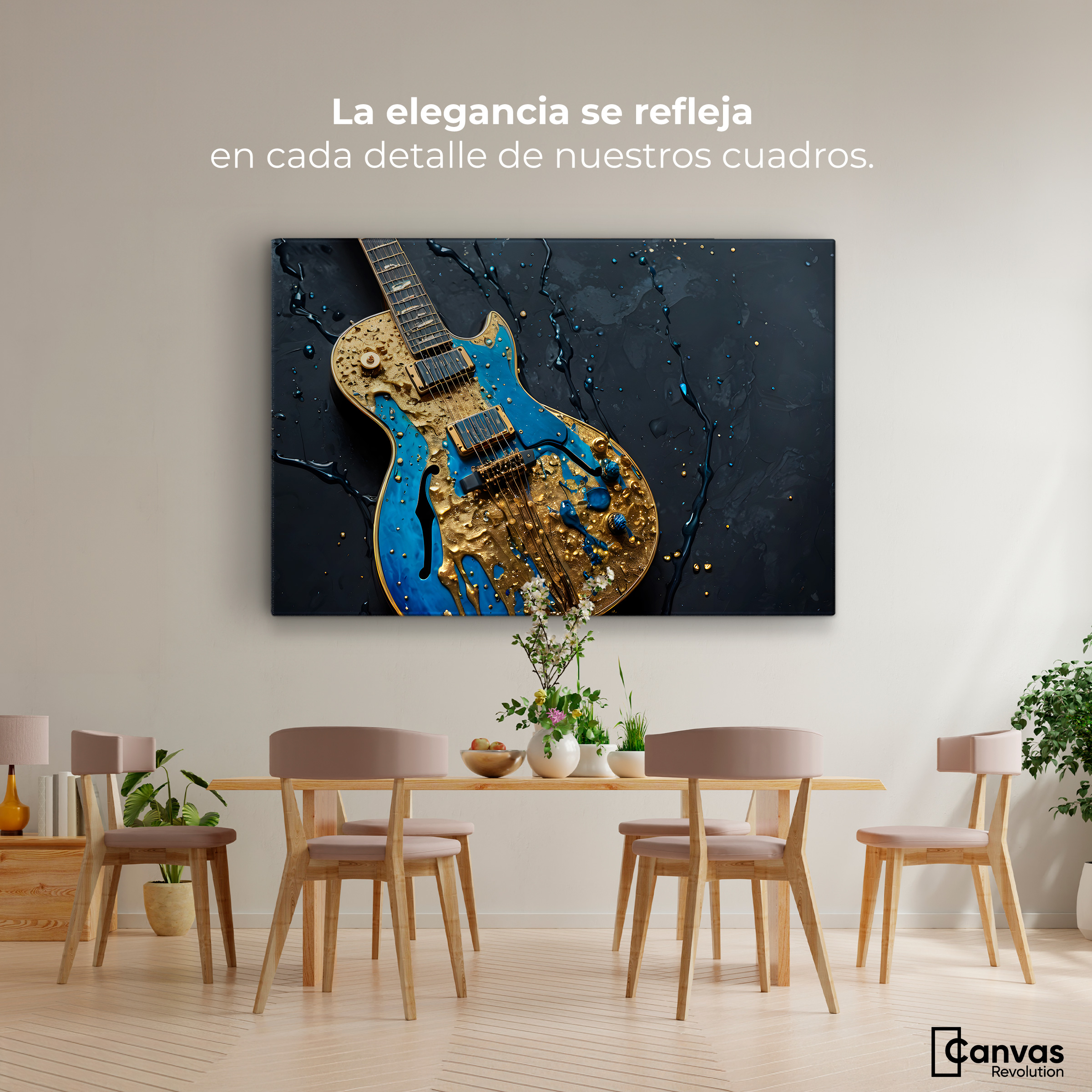 Foto 2 | Cuadro Decorativo Canvas Guitarra Celestial 90x60