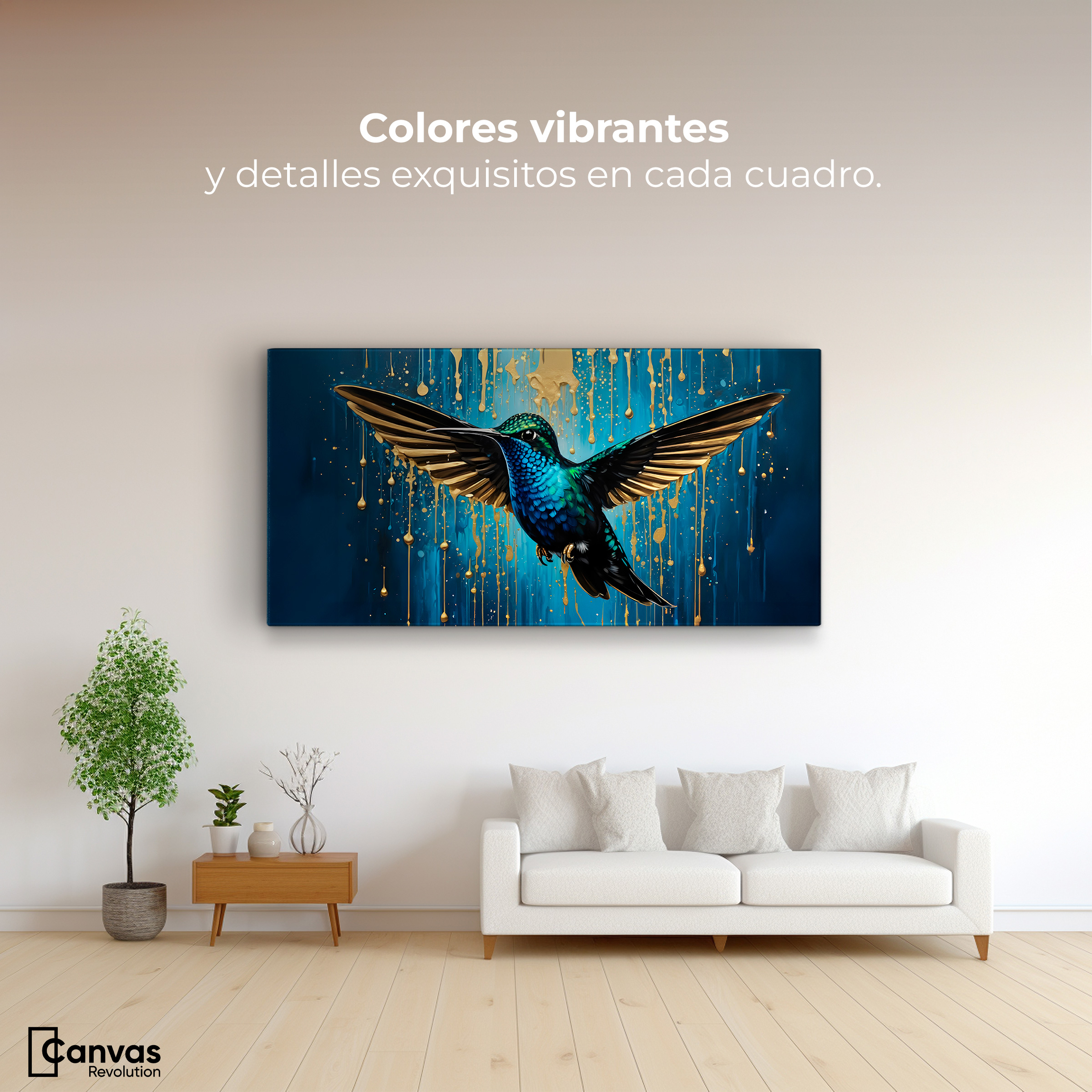 Foto 3 pulgar | Cuadro Decorativo Canvas Alas Celestiales 120x60