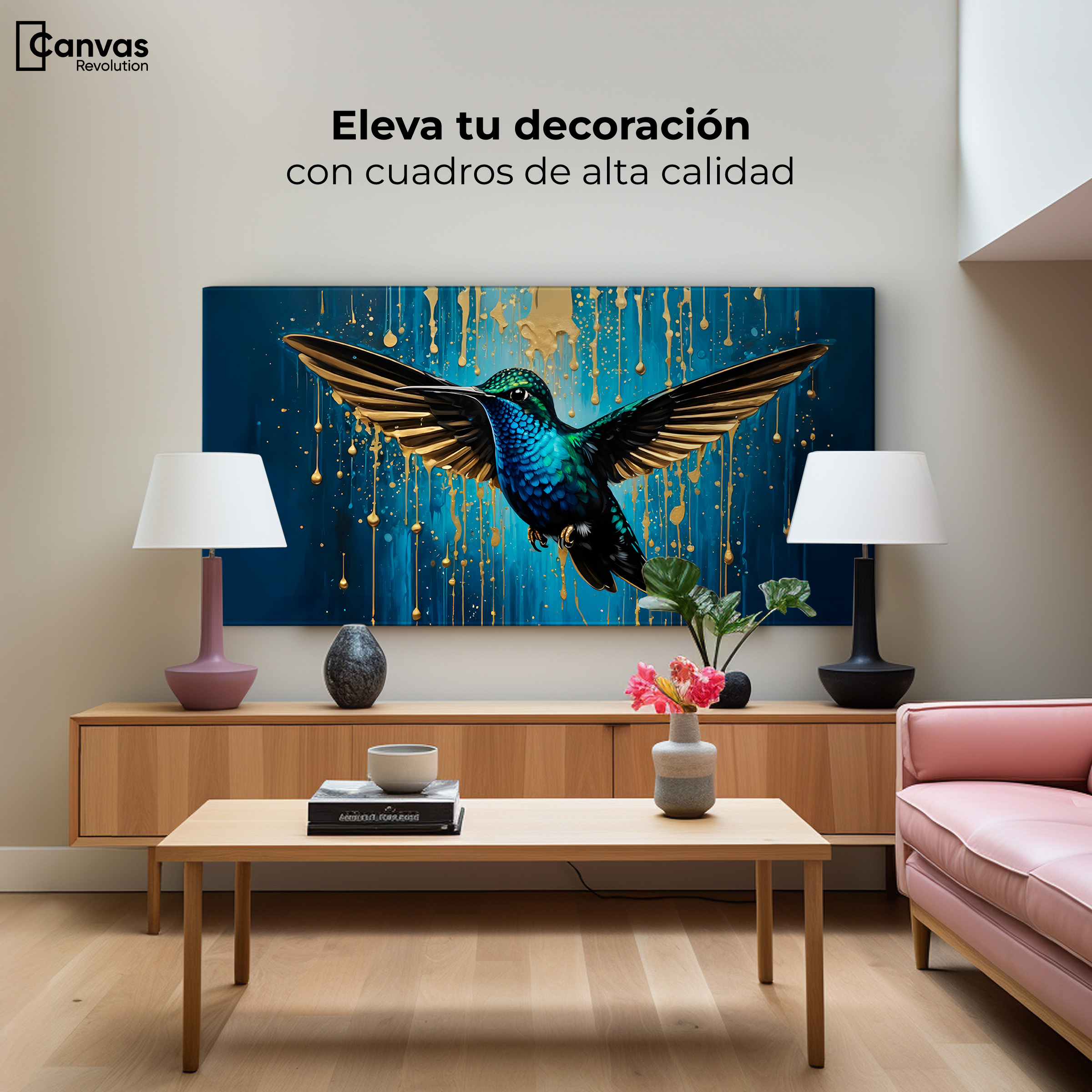 Foto 4 pulgar | Cuadro Decorativo Canvas Alas Celestiales 120x60