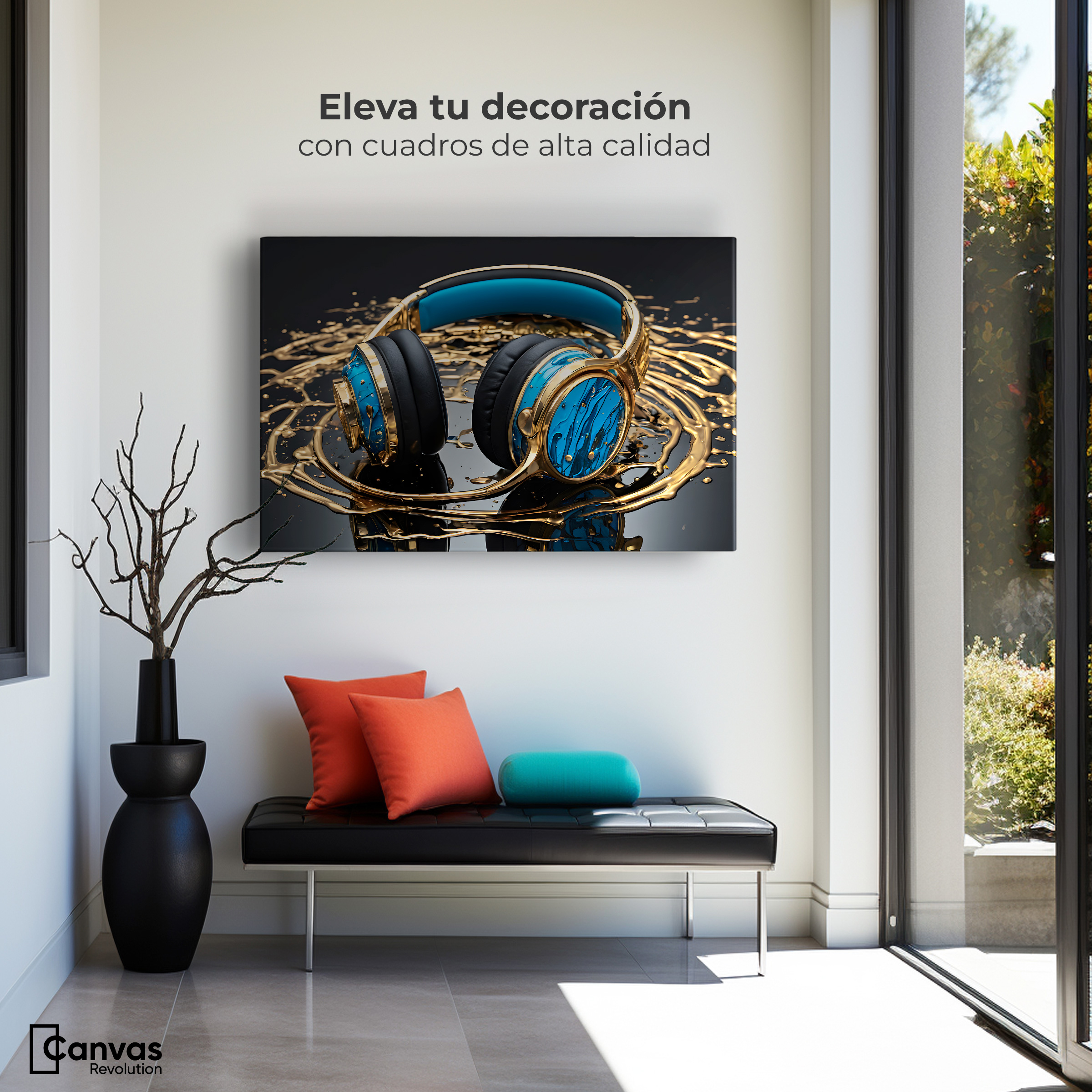 Foto 4 pulgar | Cuadro Decorativo Canvas Armonía Electrónica 90x60