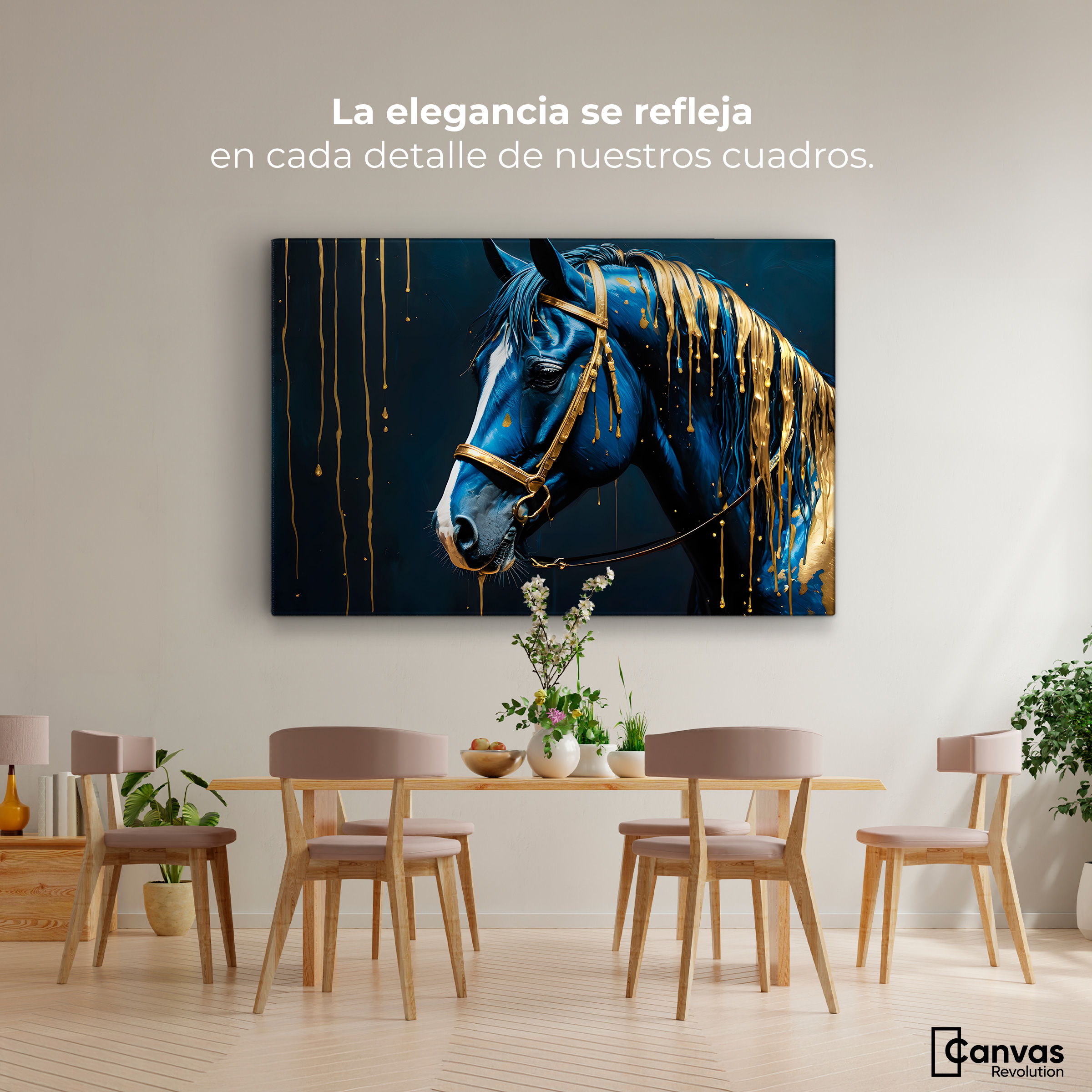 Foto 3 pulgar | Cuadro Decorativo Canvas Caballo Celestial 90x60