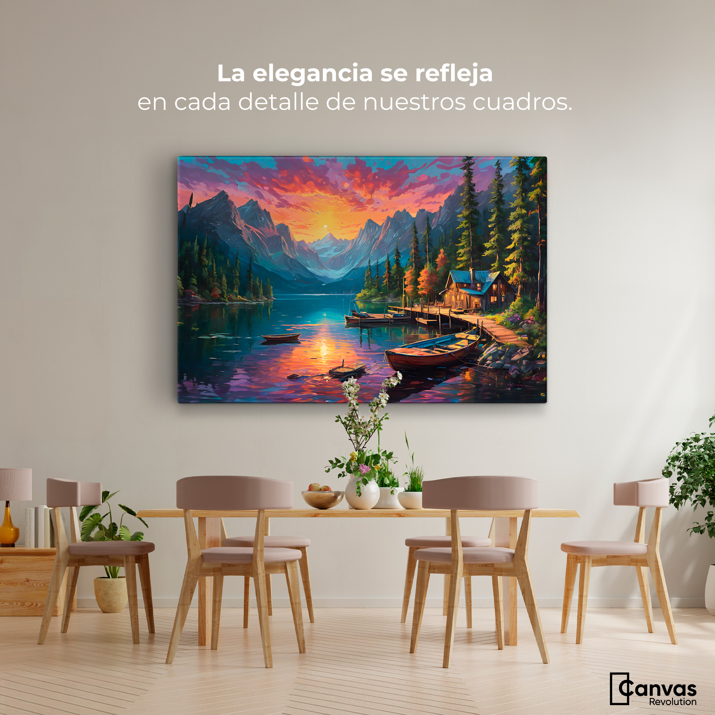 Foto 3 pulgar | Cuadro Decorativo Canvas Lindo Atardecer 90x60