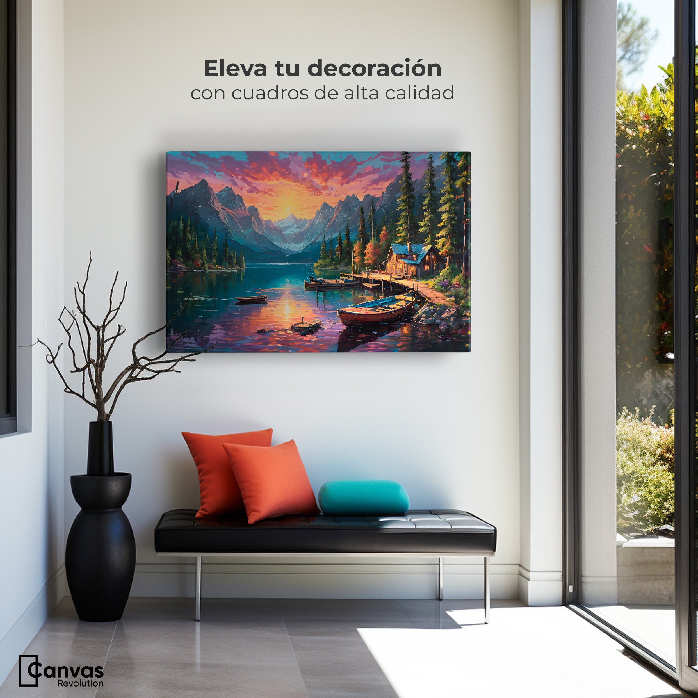 Foto 4 pulgar | Cuadro Decorativo Canvas Lindo Atardecer 90x60