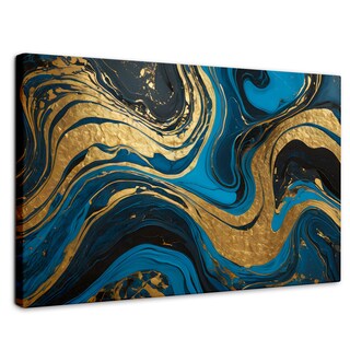Foto 1 | Cuadro Decorativo Canvas Remolinos Zafiro 90x60