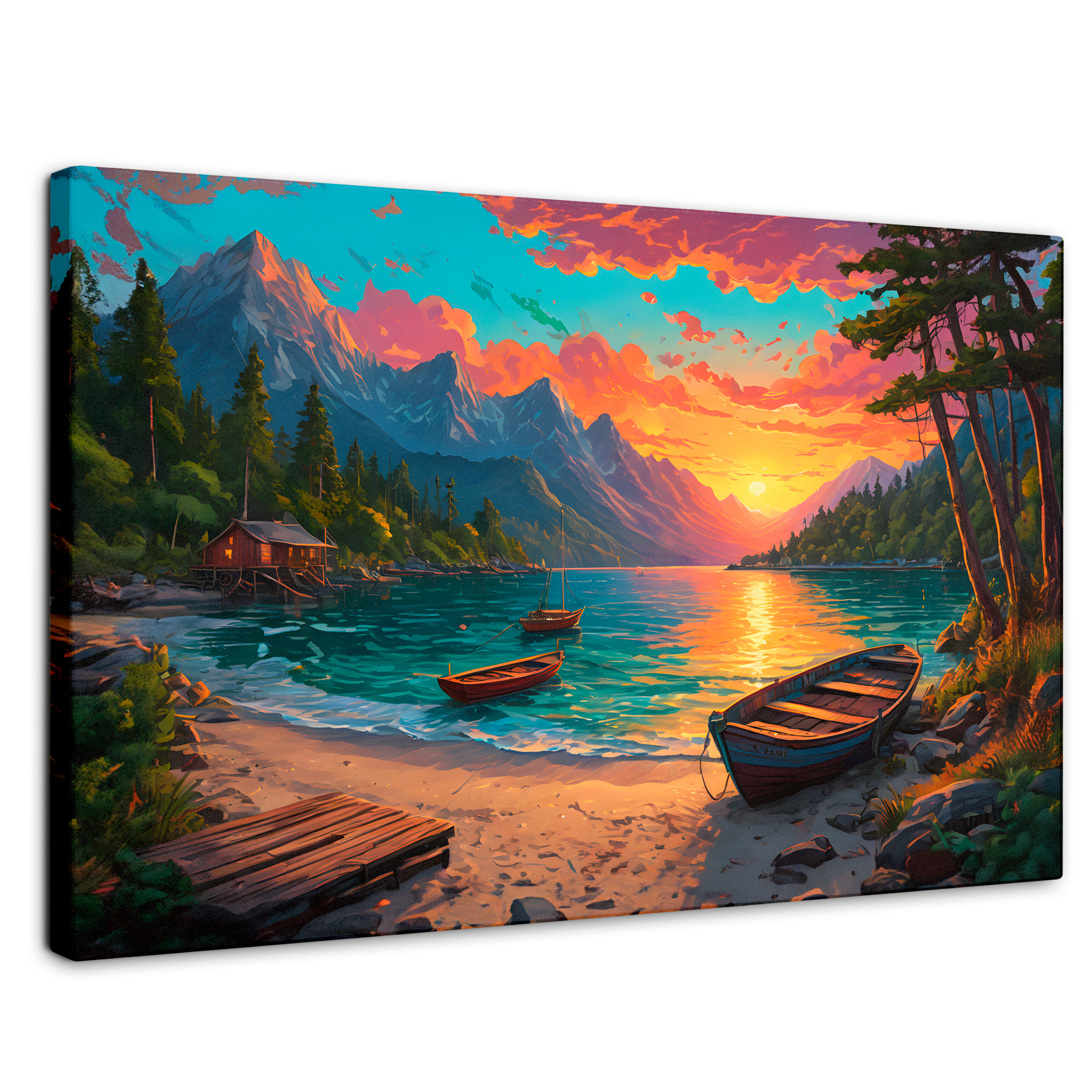 Cuadro Decorativo Canvas Atardecer Hermoso 90x60