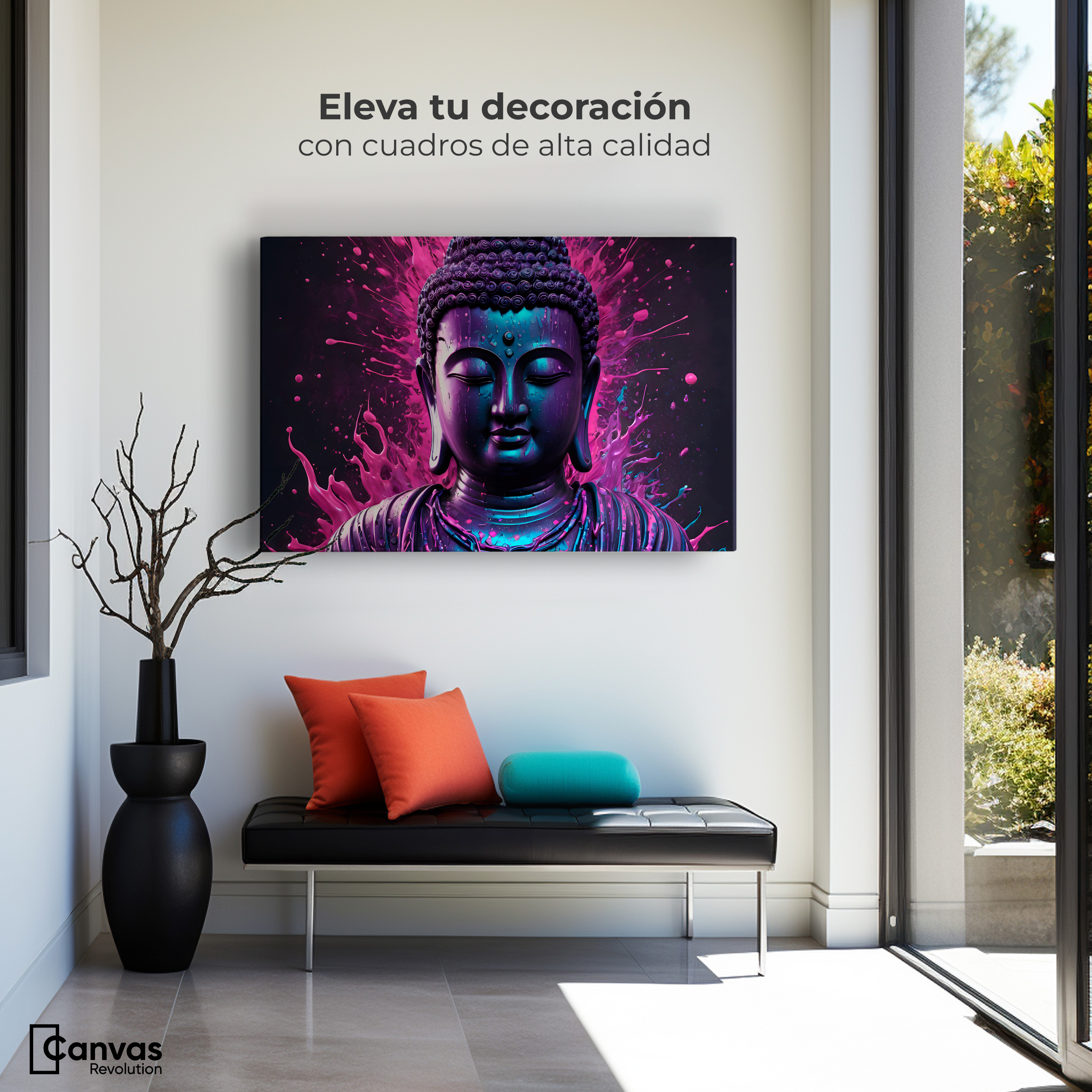 Foto 4 pulgar | Cuadro Decorativo Canvas Buda Armonioso 90x60