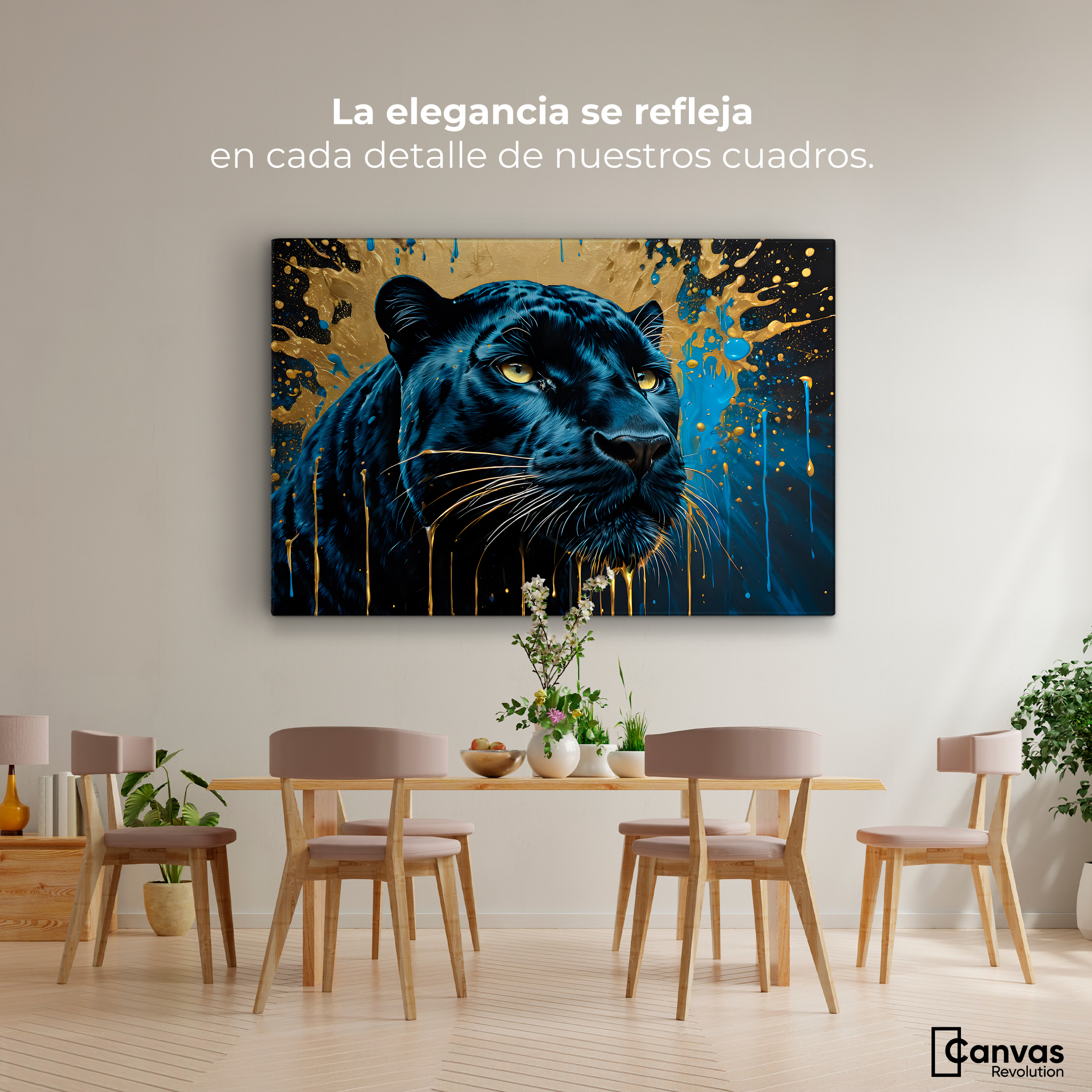 Foto 2 | Cuadro Decorativo Canvas Pantera Celestial 90x60