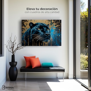Foto 3 | Cuadro Decorativo Canvas Pantera Celestial 90x60