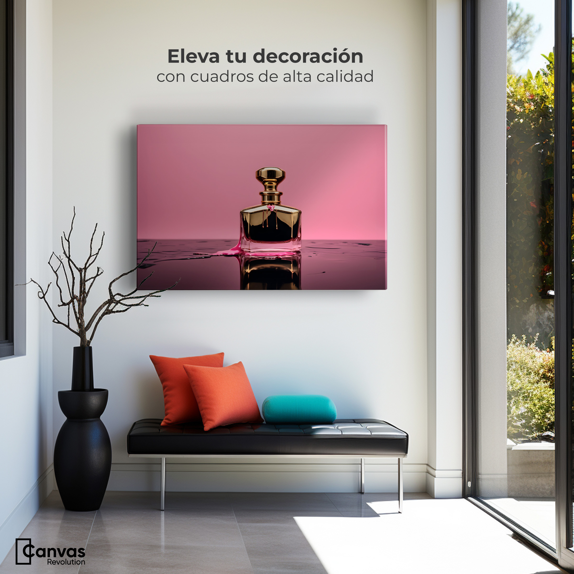 Foto 4 pulgar | Cuadro Decorativo Canvas Esencias Rosadas 90x60