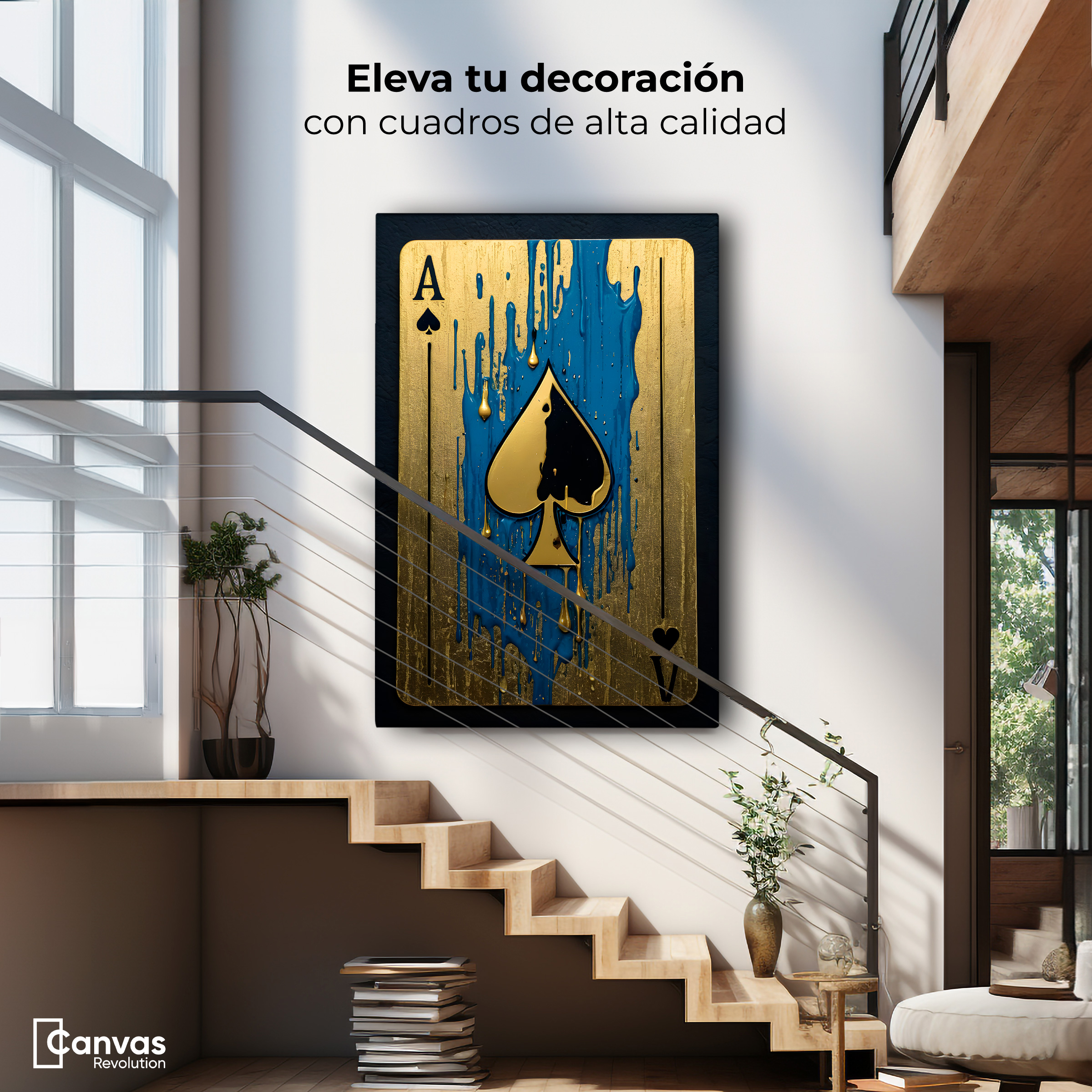 Foto 4 pulgar | Cuadro Decorativo Canvas As Dorado Abstracto 60x90