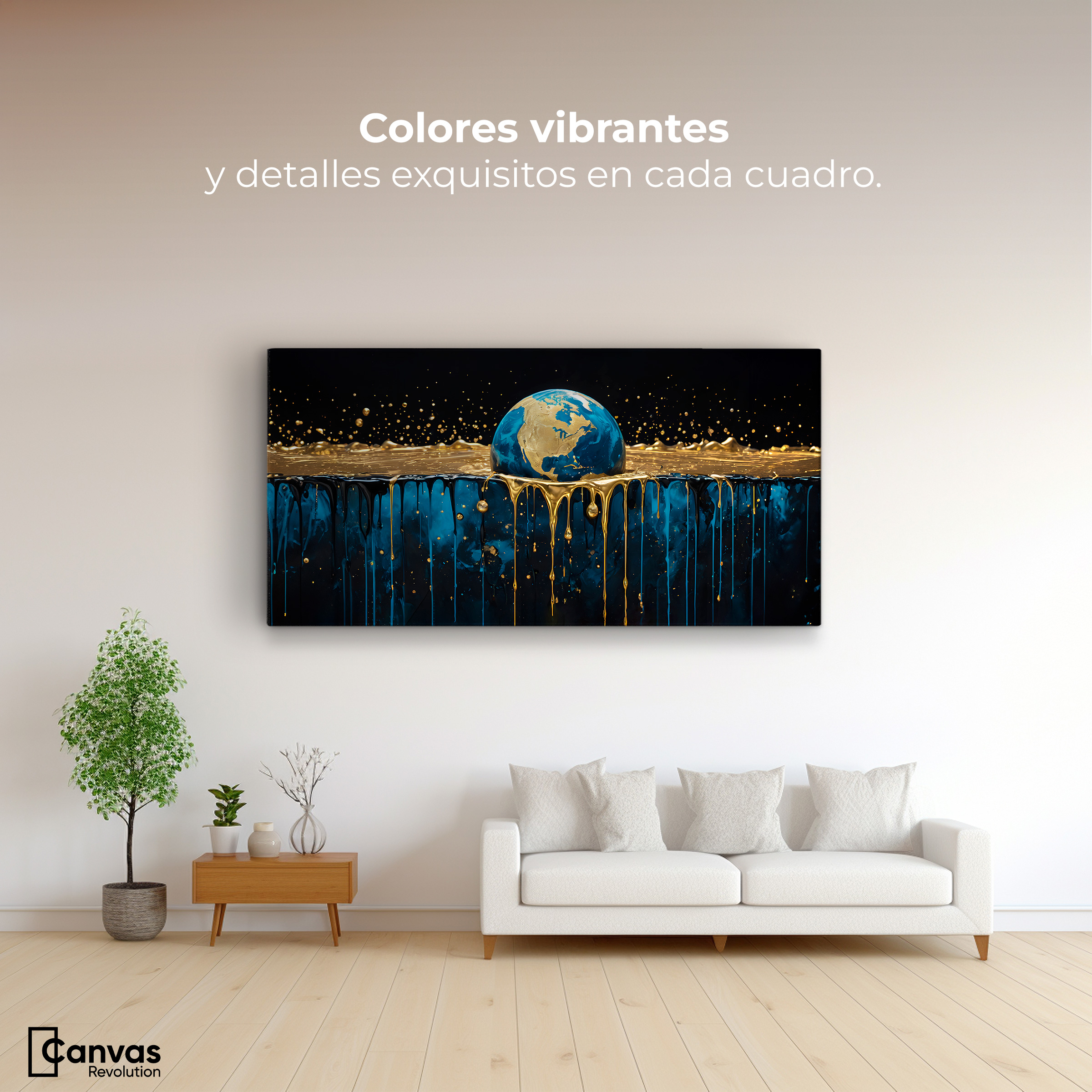 Foto 3 pulgar | Cuadro Decorativo Canvas Mundo Celestial 120x60