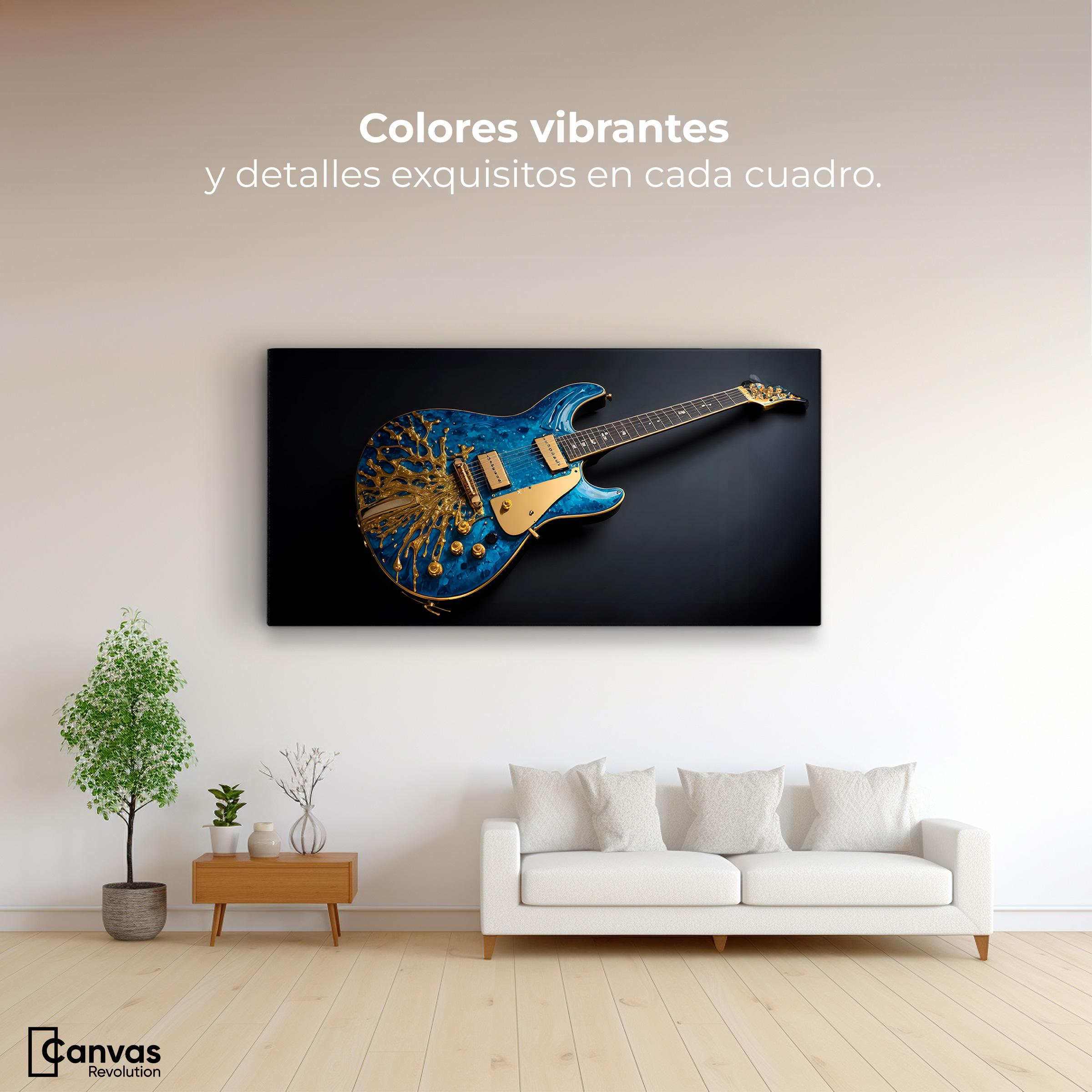 Foto 3 pulgar | Cuadro Decorativo Canvas Guitarra Estelar 120x60