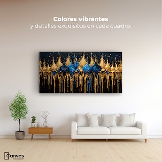 Foto 2 | Cuadro Decorativo Canvas Esplendor Dorado 120x60