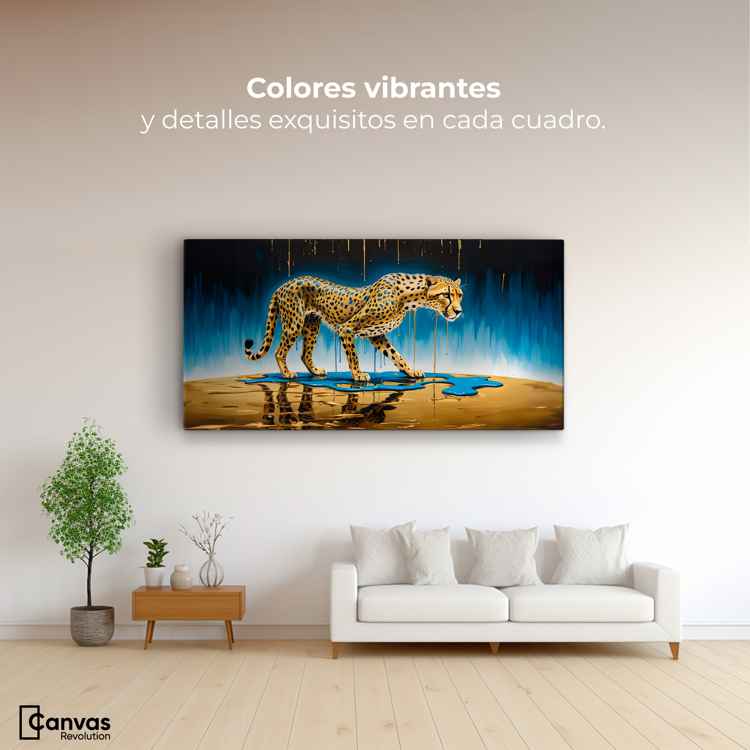 Foto 3 pulgar | Cuadro Decorativo Canvas Elegancia Felina 120 x 60