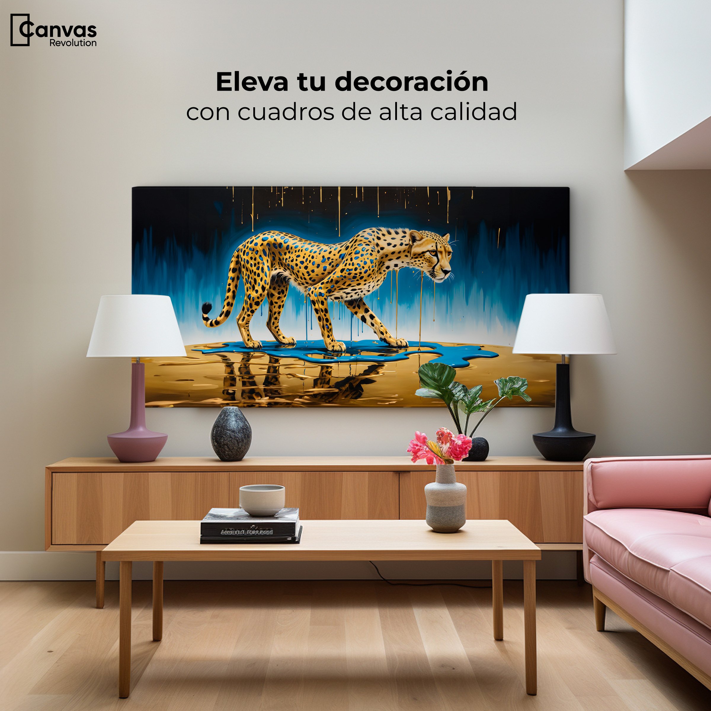 Foto 4 pulgar | Cuadro Decorativo Canvas Elegancia Felina 120 x 60