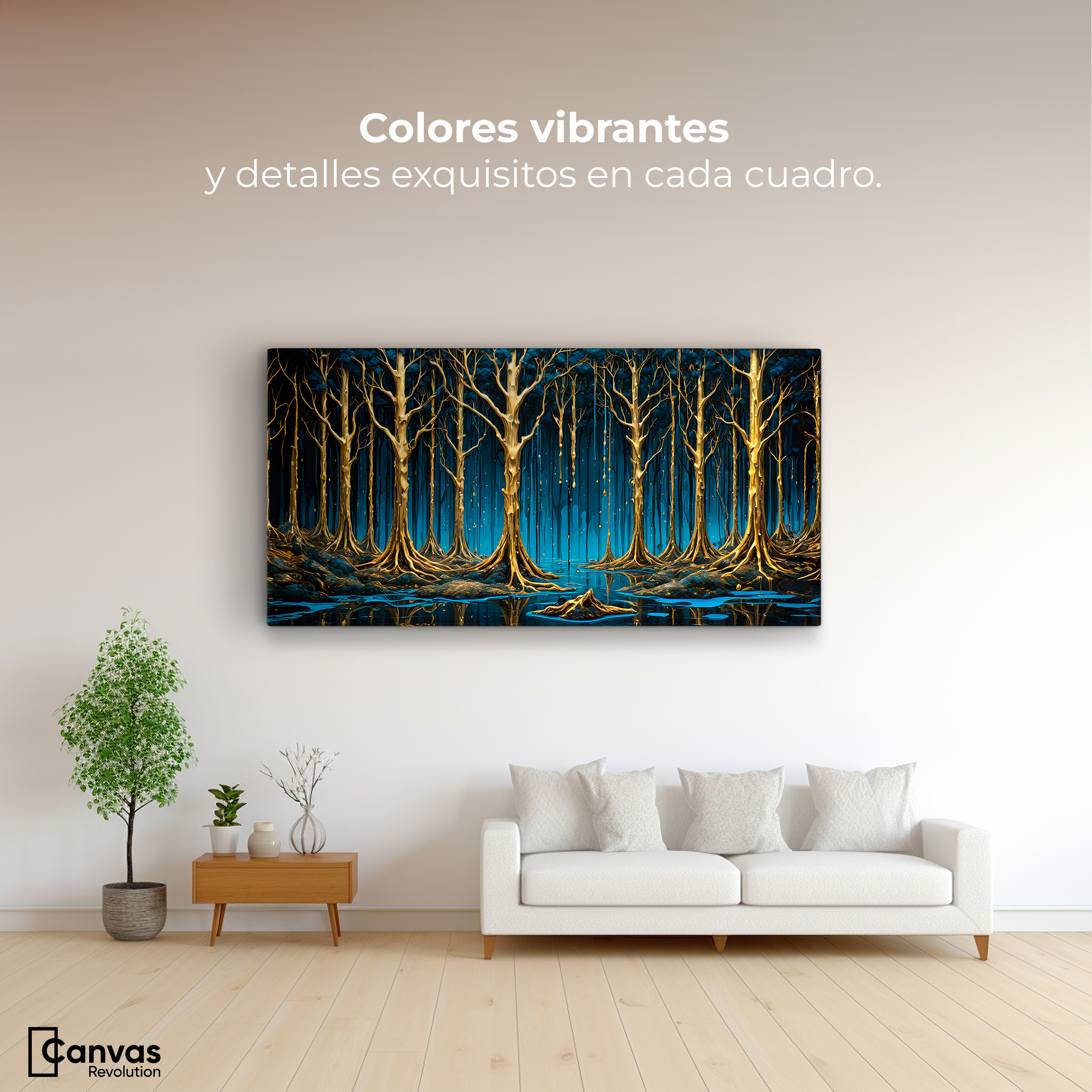 Foto 2 | Cuadro Decorativo Canvas Reflejos Vibrantes 120x60