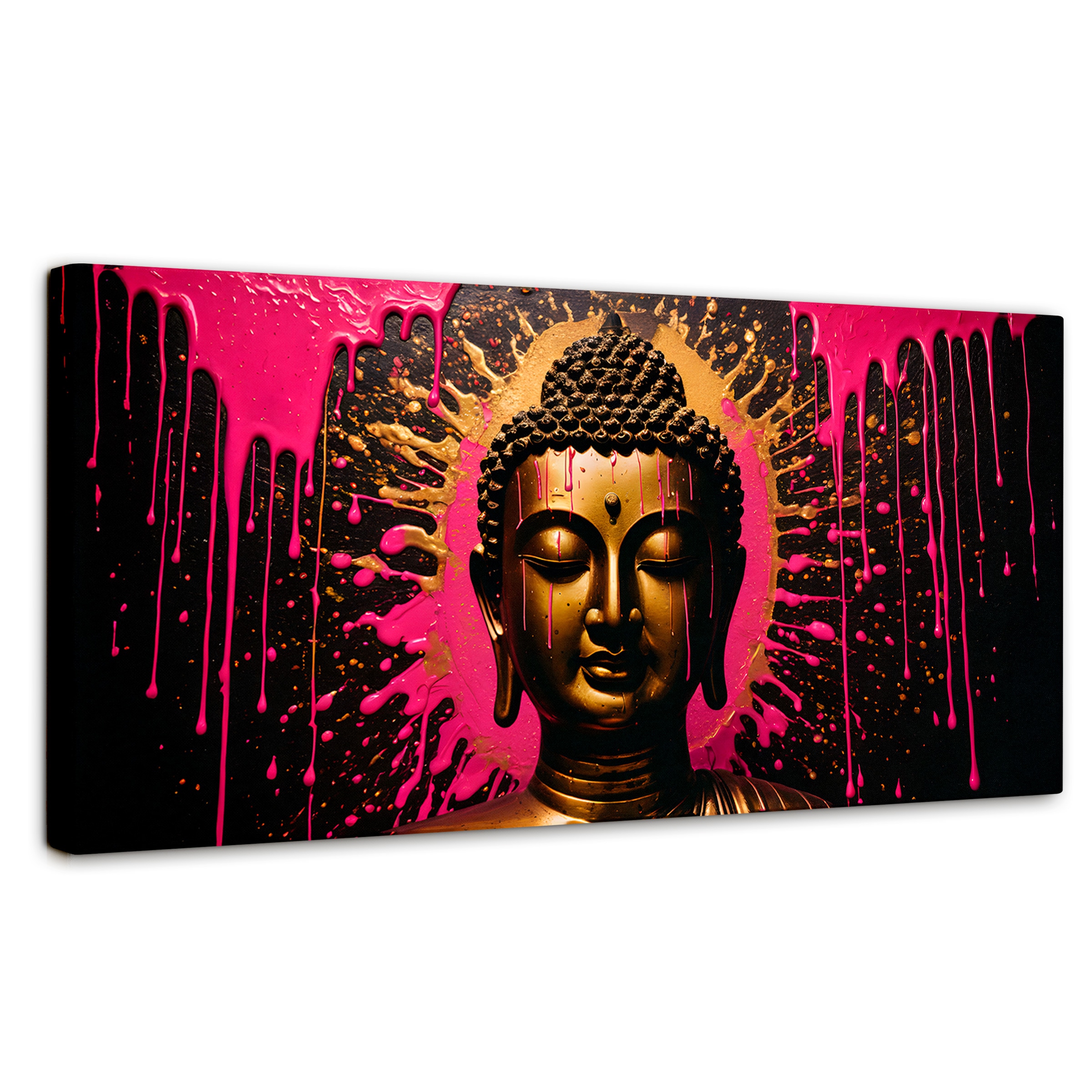 Cuadro Decorativo Canvas Reflejos Oro Rosa 120x60 $1,194