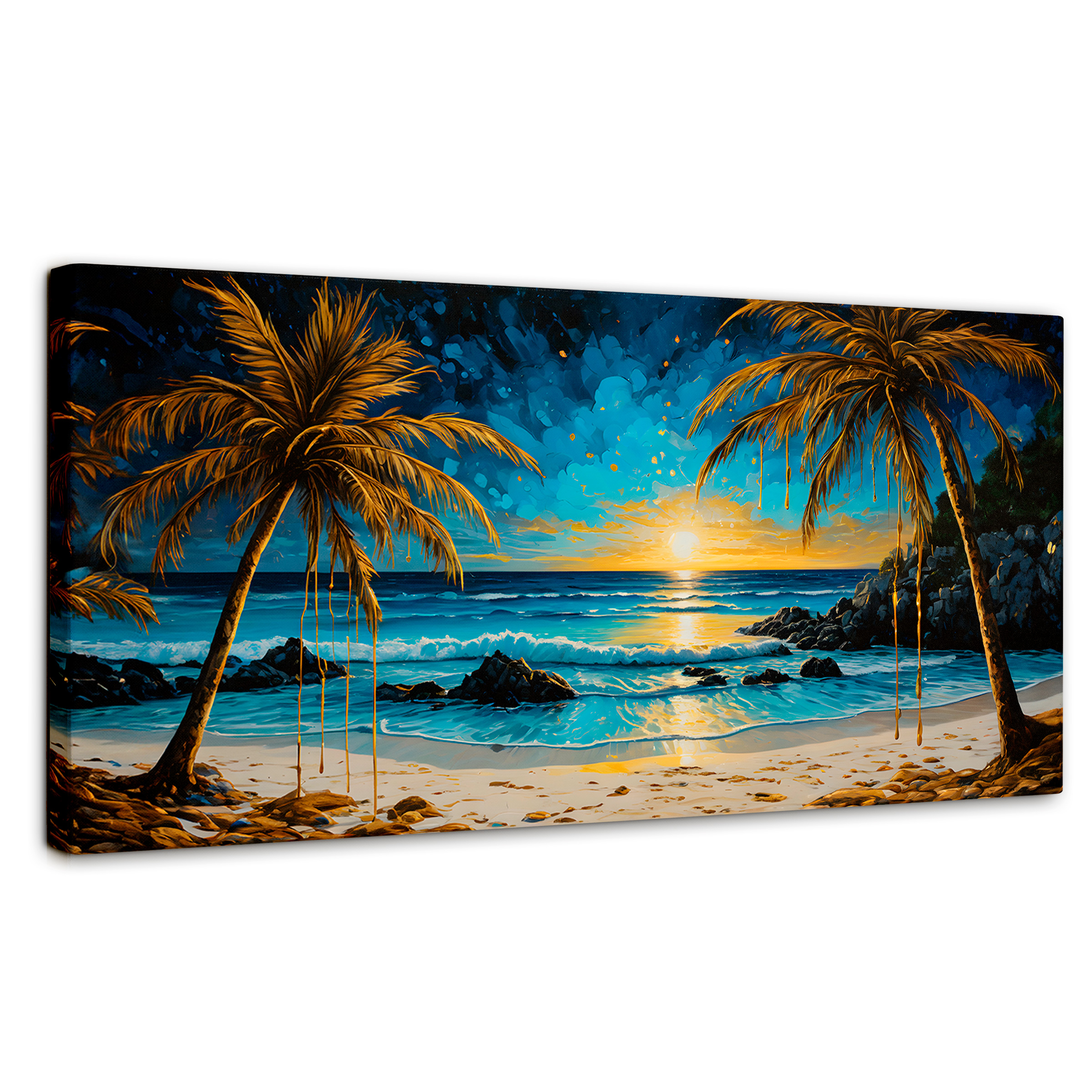Foto 2 pulgar | Cuadro Decorativo Canvas Crepúsculo Tropical 120x60 cm
