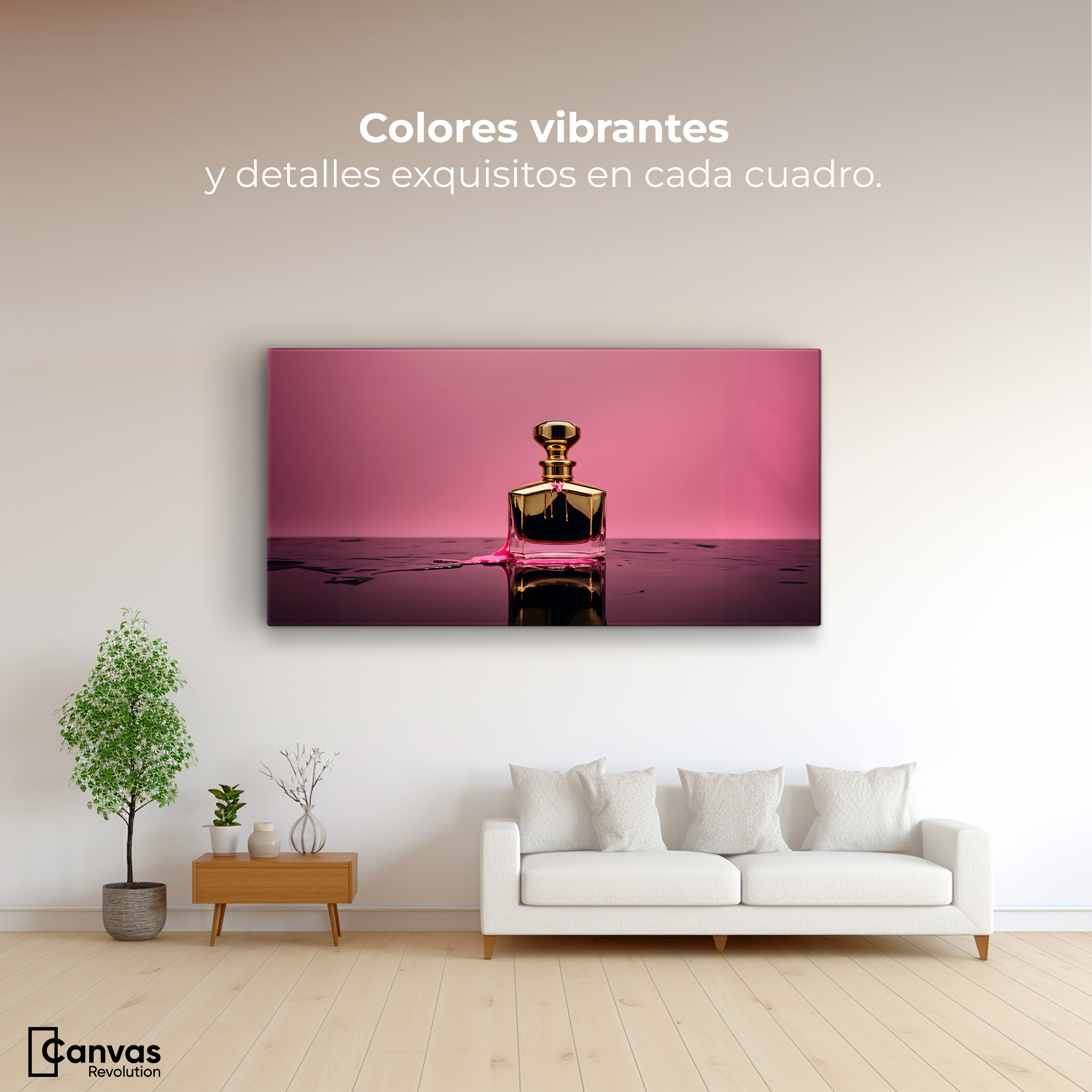 Foto 3 pulgar | Cuadro Decorativo Canvas Revolution Esencias Rosadas 120 x 60 cm