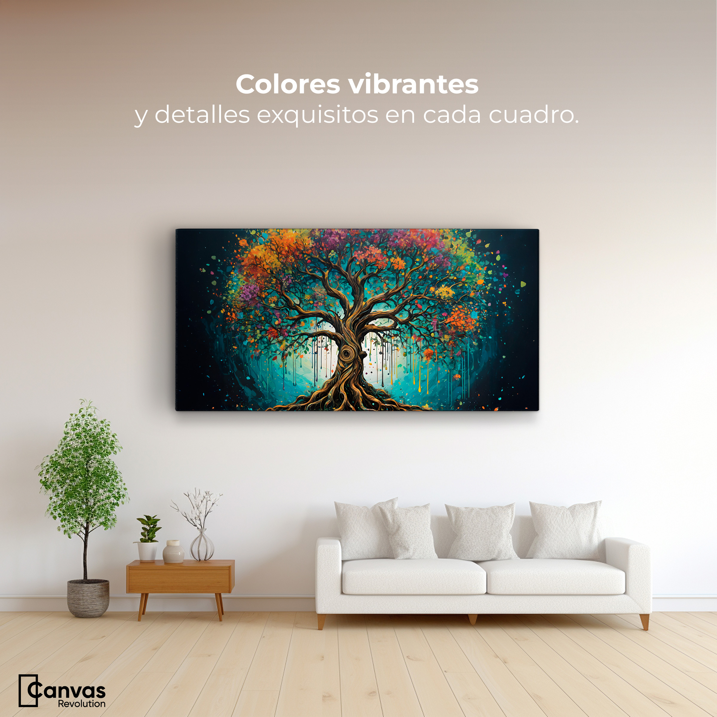 Foto 2 | Cuadro Decorativo Canvas Revolution Raíces Brillantes 120x60 cm