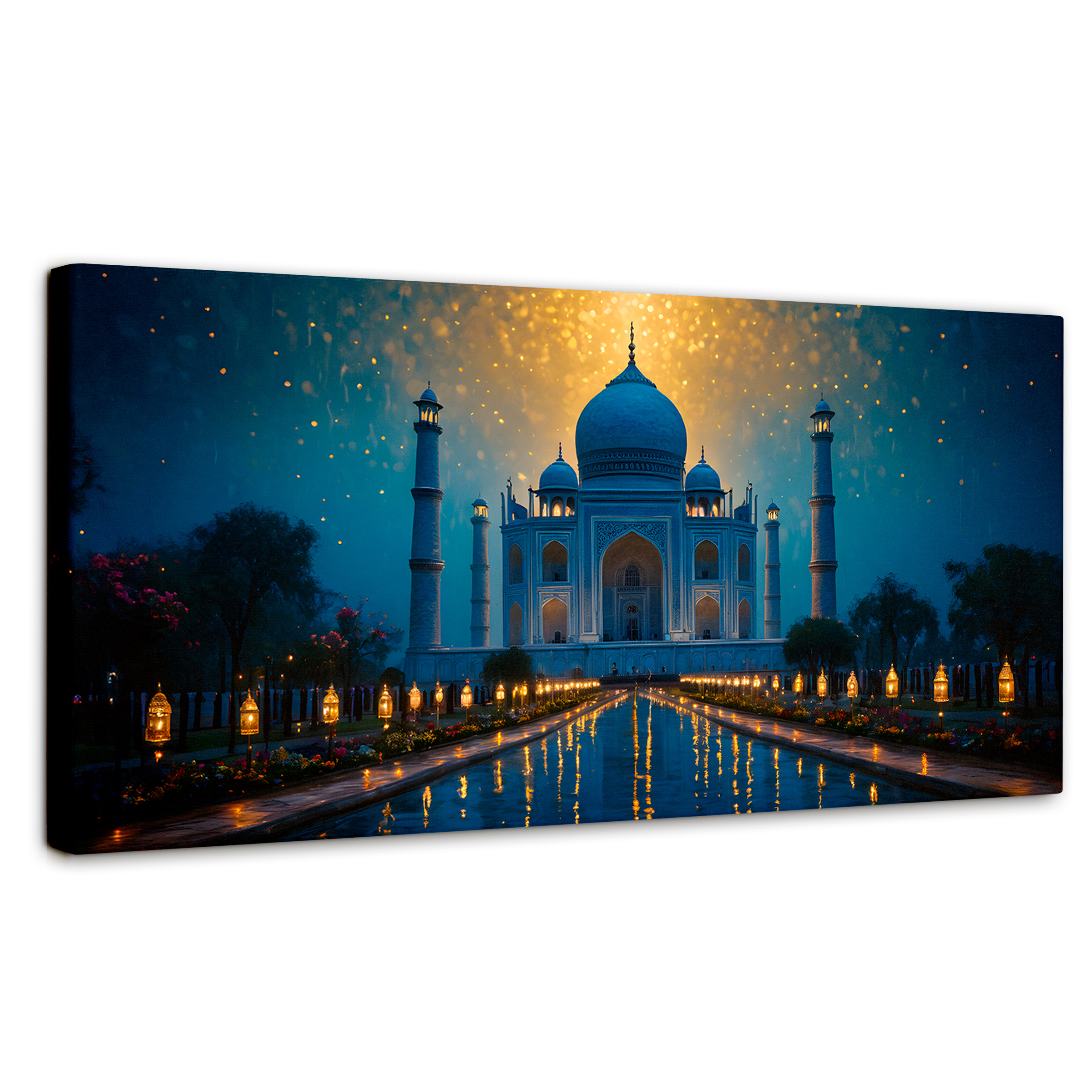 Foto 2 pulgar | Cuadro Decorativo Canvas Estrellas Taj Mahal 120x60