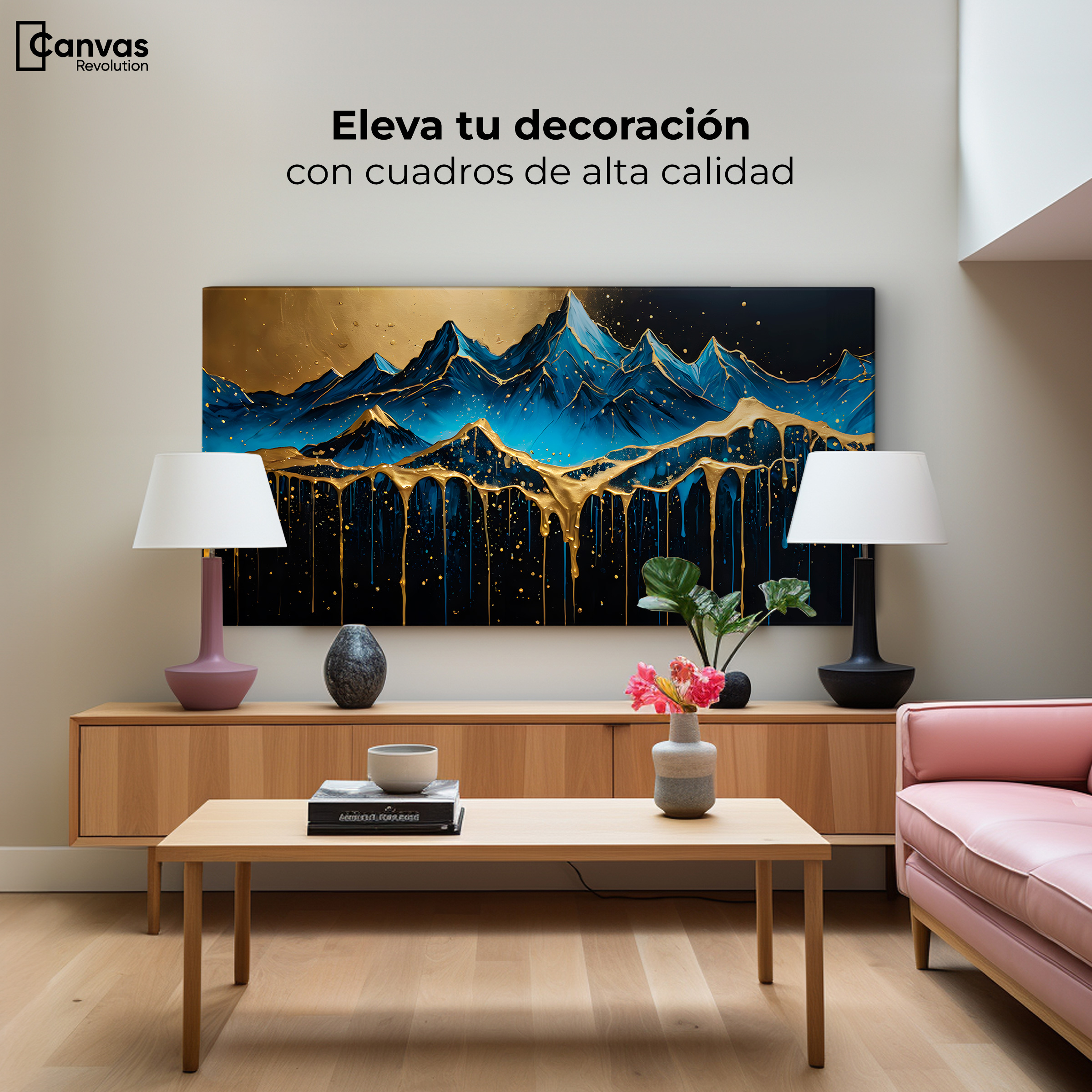 Foto 4 pulgar | Cuadro Decorativo Canvas Montaña Celestial 120x60