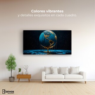 Foto 2 | Cuadro Decorativo Canvas Planeta Azul Zafiro 120x60