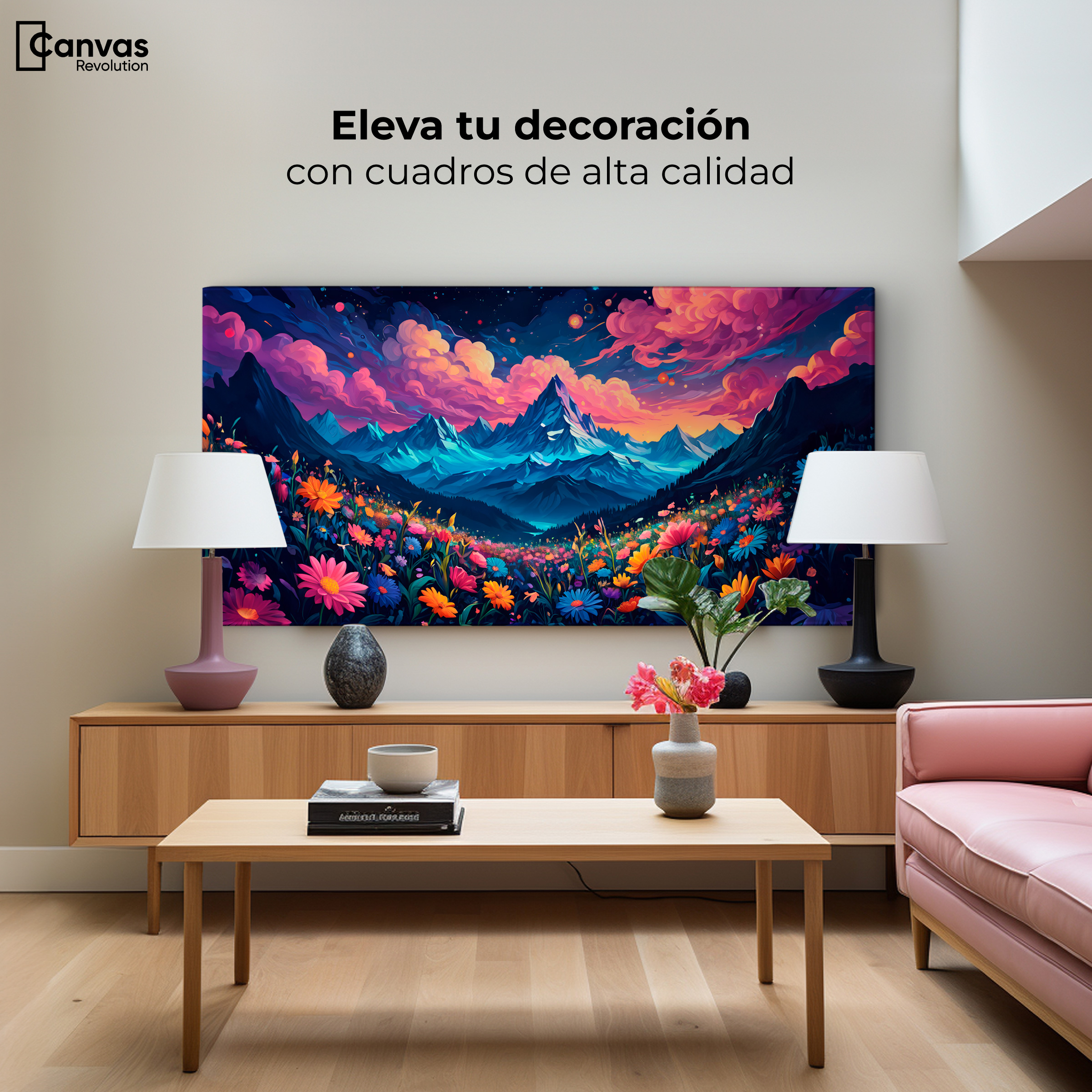 Foto 4 pulgar | Cuadro Decorativo Canvas Paisaje Colorido 120x60