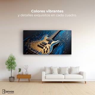 Foto 2 | Cuadro Decorativo Canvas Revolution Guitarra Luminosa 120x60 cm