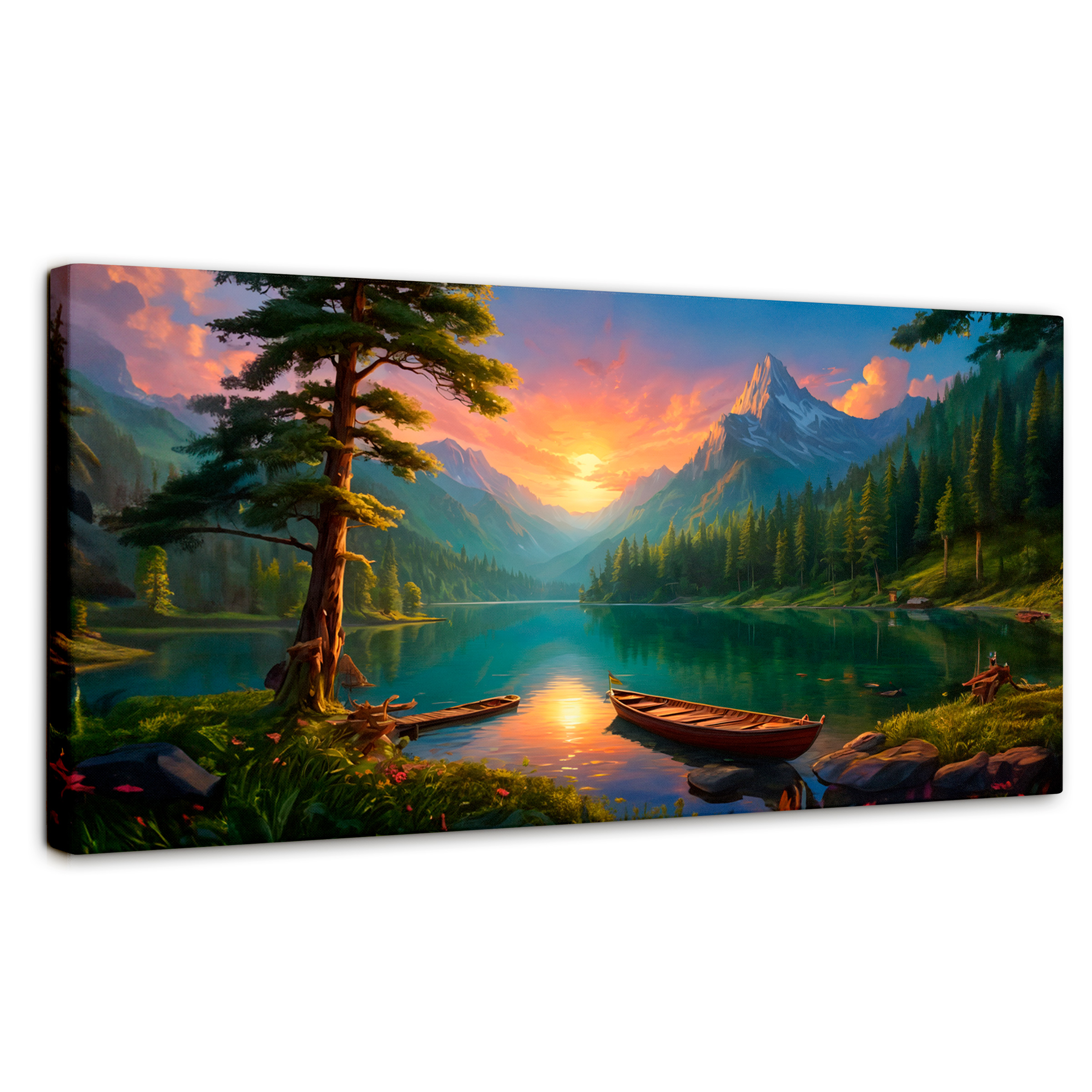 Cuadro Decorativo Canvas Atardecer Sereno 120x60