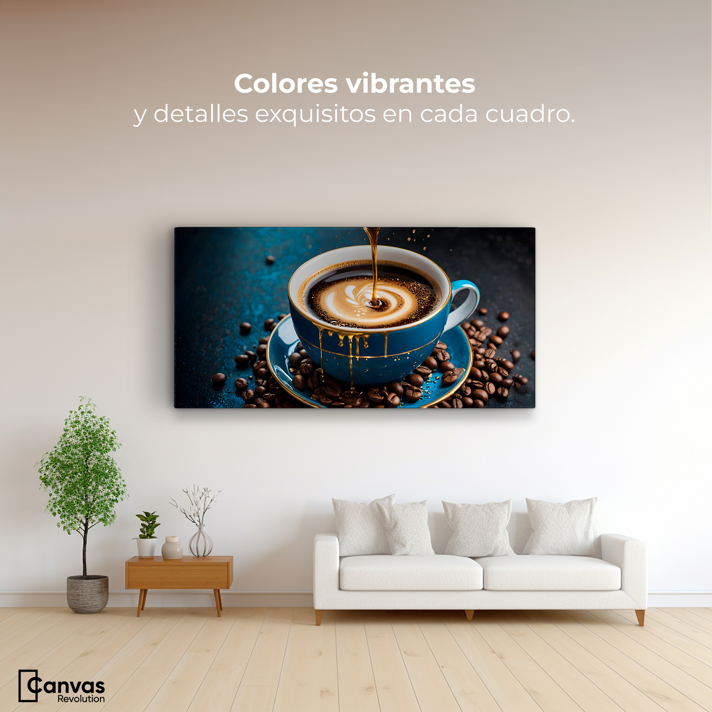 Foto 3 pulgar | Cuadro Decorativo Canvas Cafe Armonioso 120x60