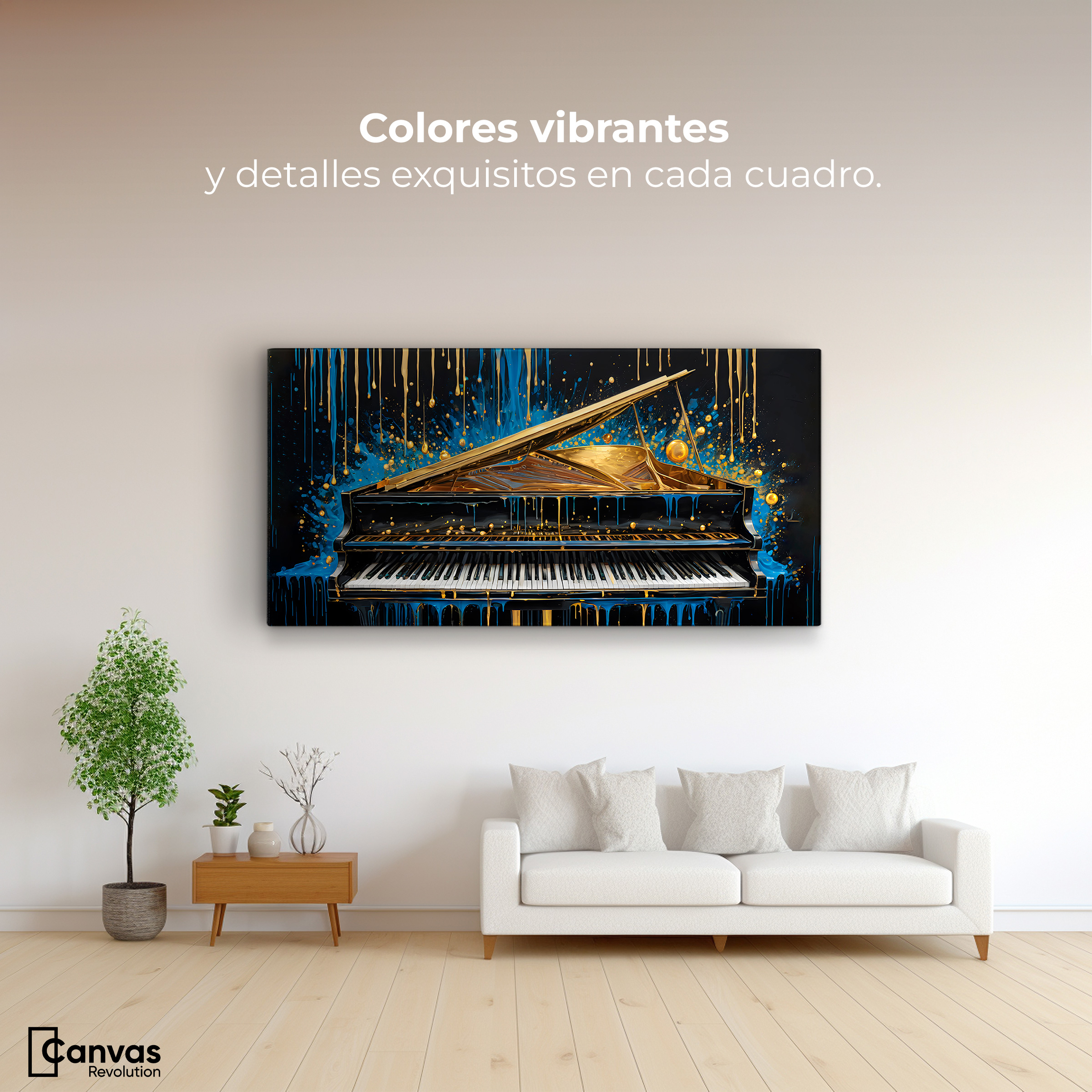 Foto 2 | Cuadro Decorativo Canvas Sinfonía Cromática 120x60