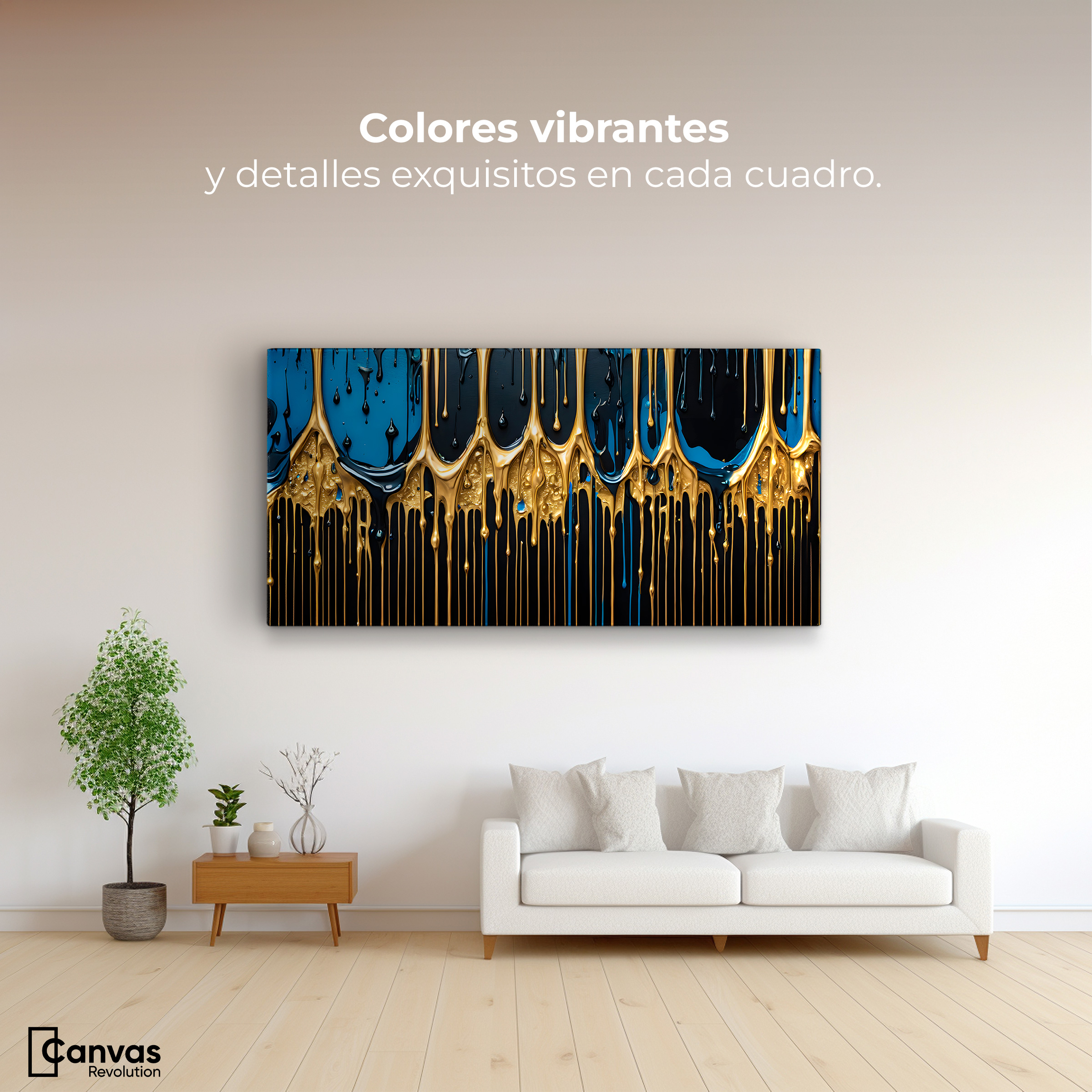 Foto 3 pulgar | Cuadro Decorativo Canvas Mareas Vibrantes 120x60