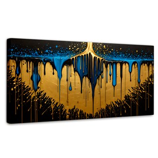 Foto 1 | Cuadro Decorativo Canvas Sinfonía Dorado 120x60