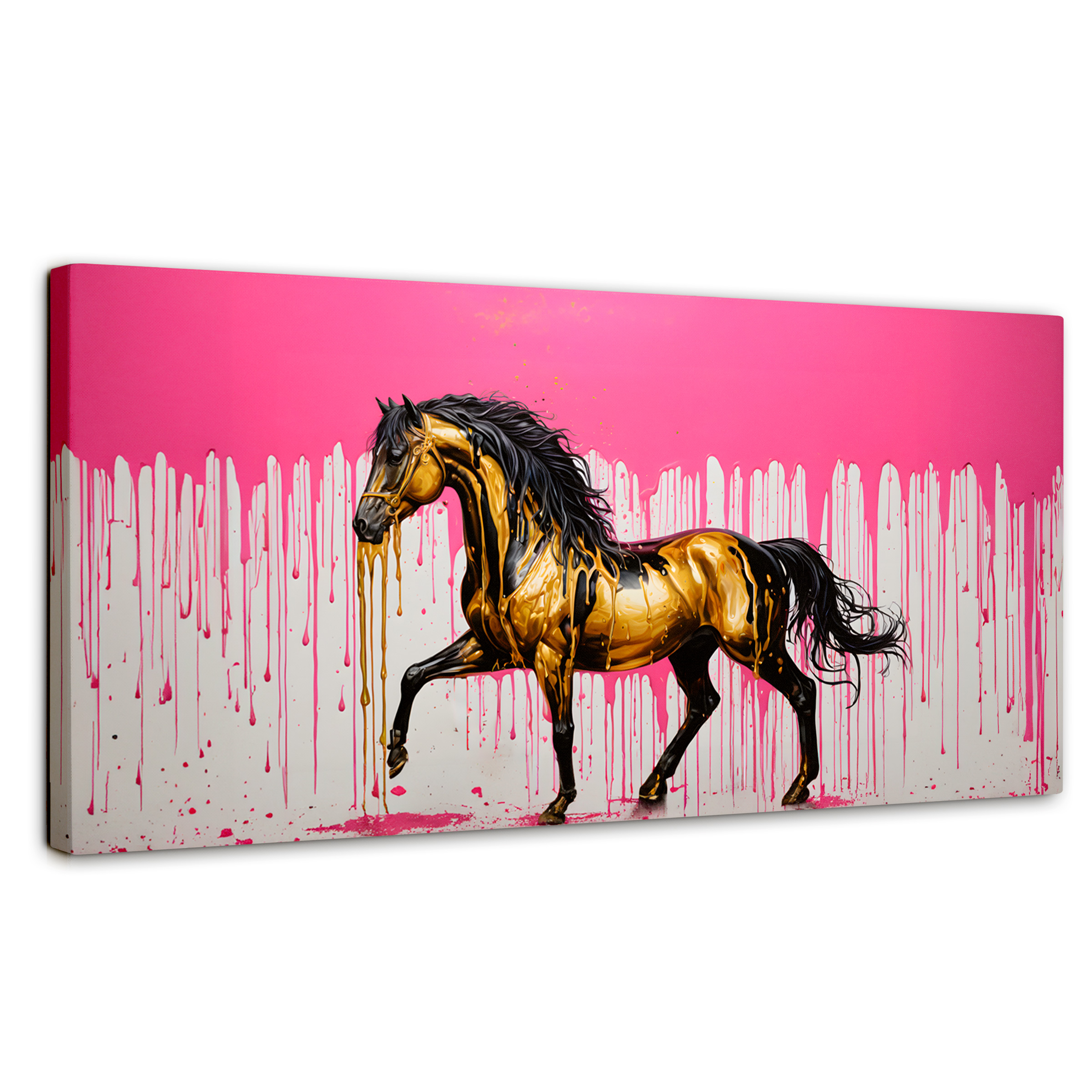 Cuadro Decorativo Canvas Esplendor Oro Rosa 120x60