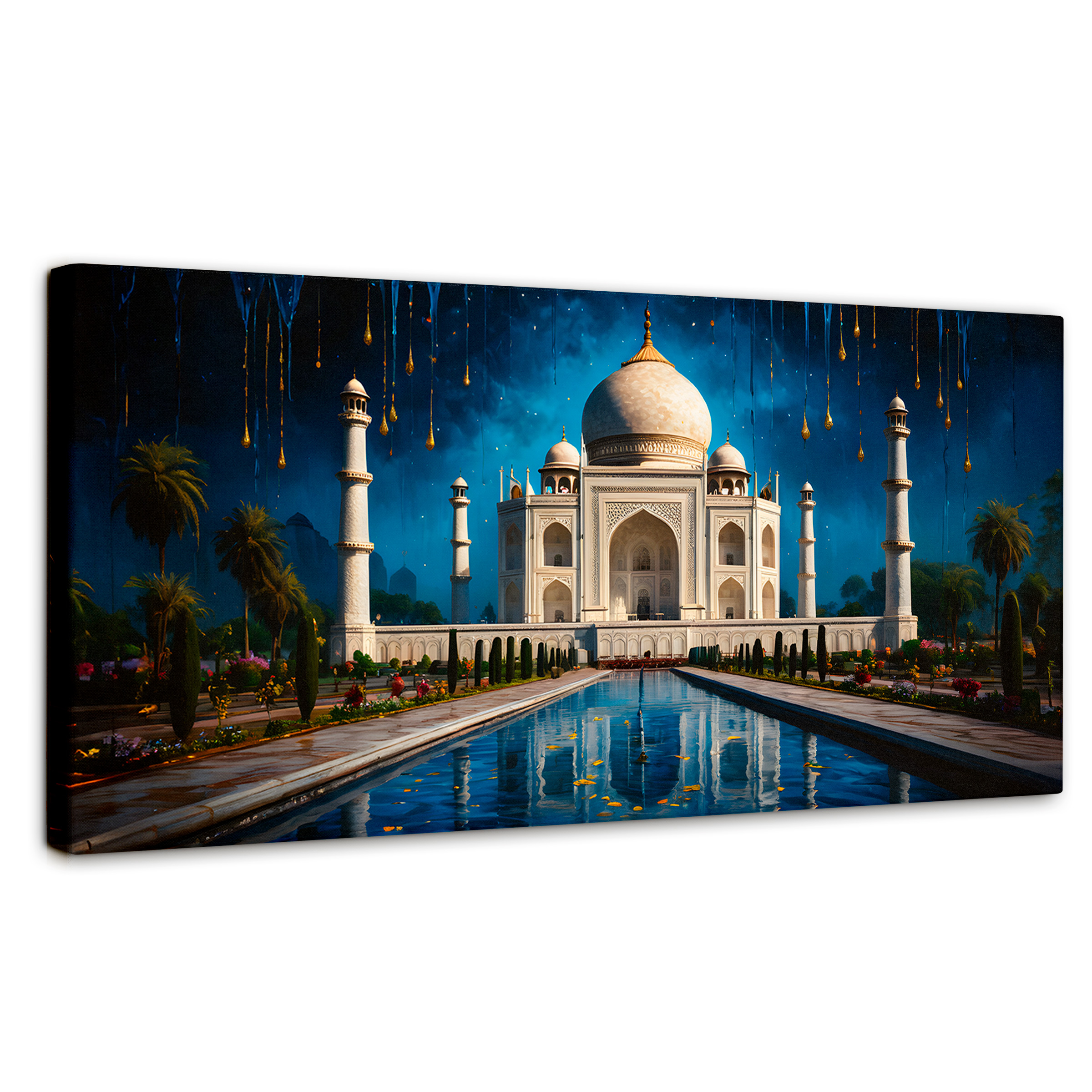 Foto 2 pulgar | Cuadro Decorativo Canvas Noche Taj Mahal 120 x 60