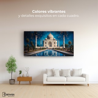 Foto 2 | Cuadro Decorativo Canvas Noche Taj Mahal 120 x 60