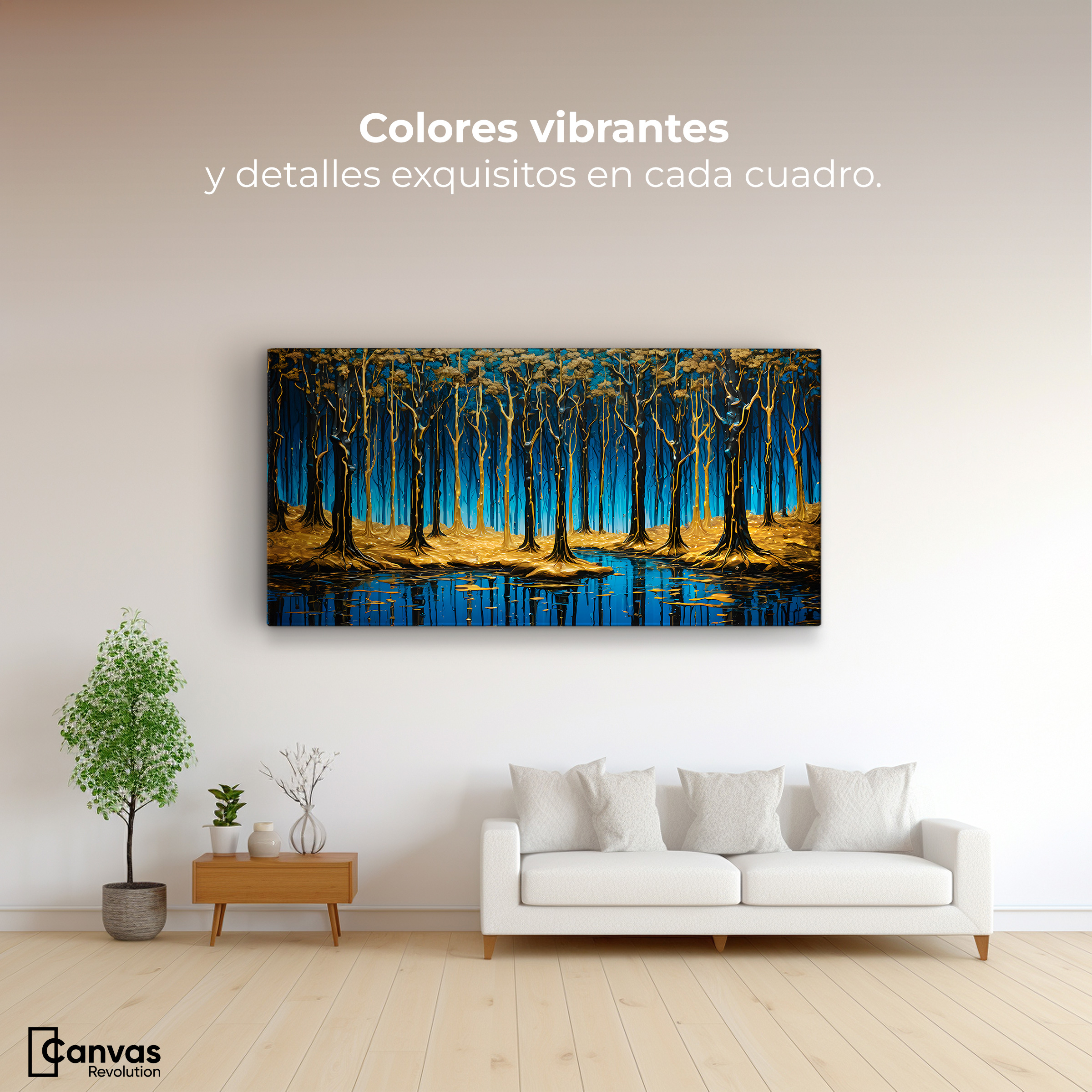 Foto 3 pulgar | Cuadro Decorativo Canvas Bosque Encantado 120 x 60