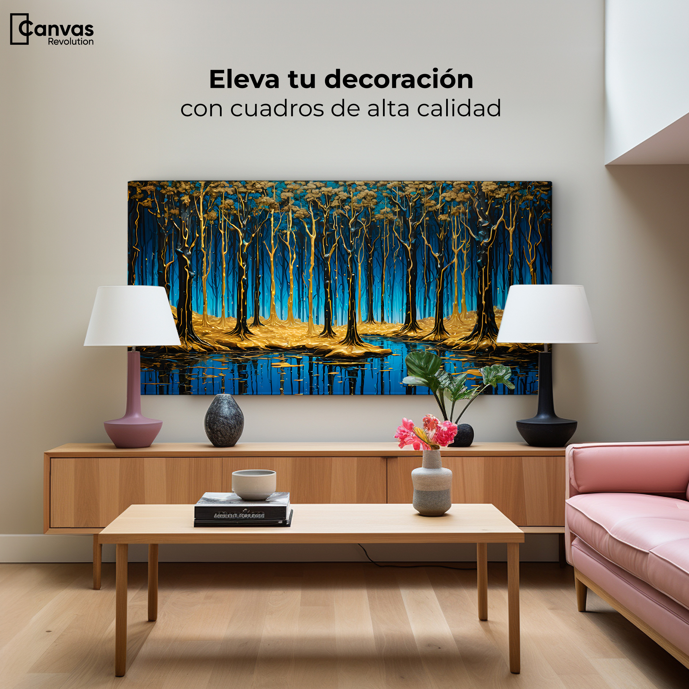 Foto 4 pulgar | Cuadro Decorativo Canvas Bosque Encantado 120 x 60