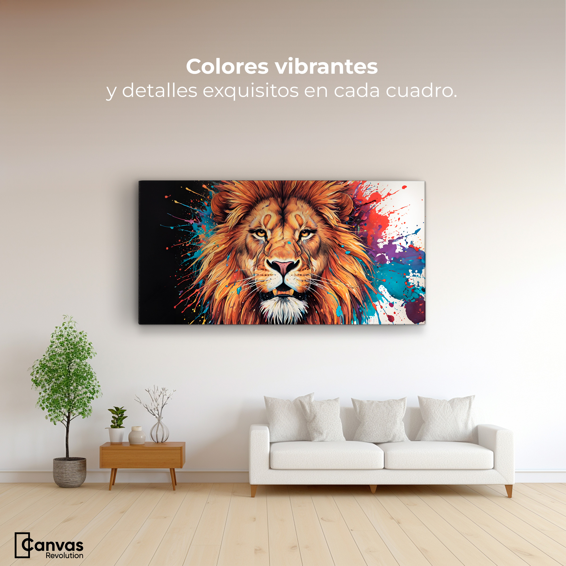 Foto 3 pulgar | Cuadro Decorativo Canvas Majestad Colores 120x60