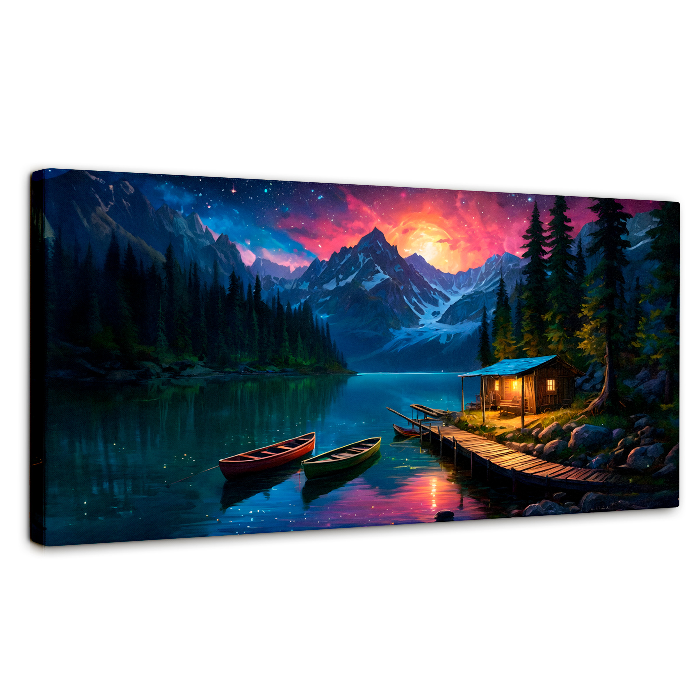 Foto 2 pulgar | Cuadro Decorativo Canvas Montaña Estelar 120 x 60