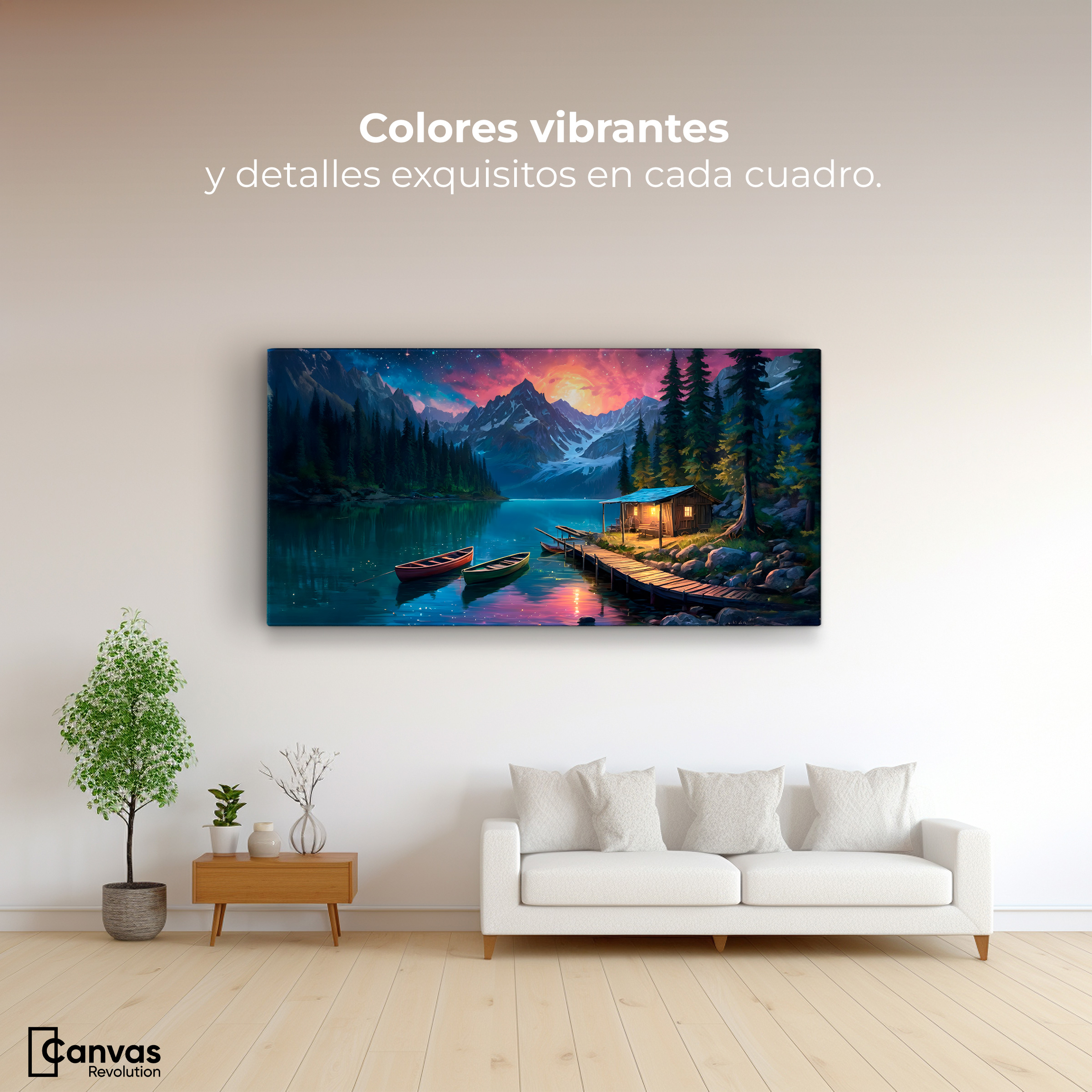 Foto 3 pulgar | Cuadro Decorativo Canvas Montaña Estelar 120 x 60