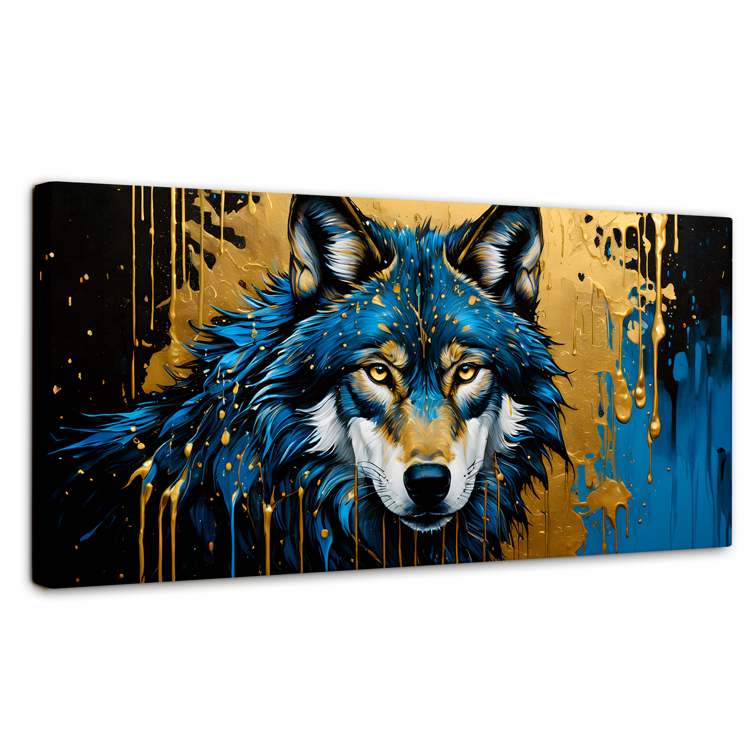 Cuadro Decorativo Canvas Lobo Majestuoso 120x60