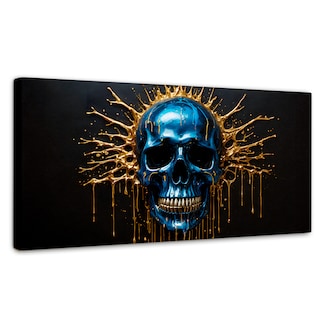 Foto 1 | Cuadro Decorativo Canvas Revolution Cráneo Azul Zafiro 120x60 cm