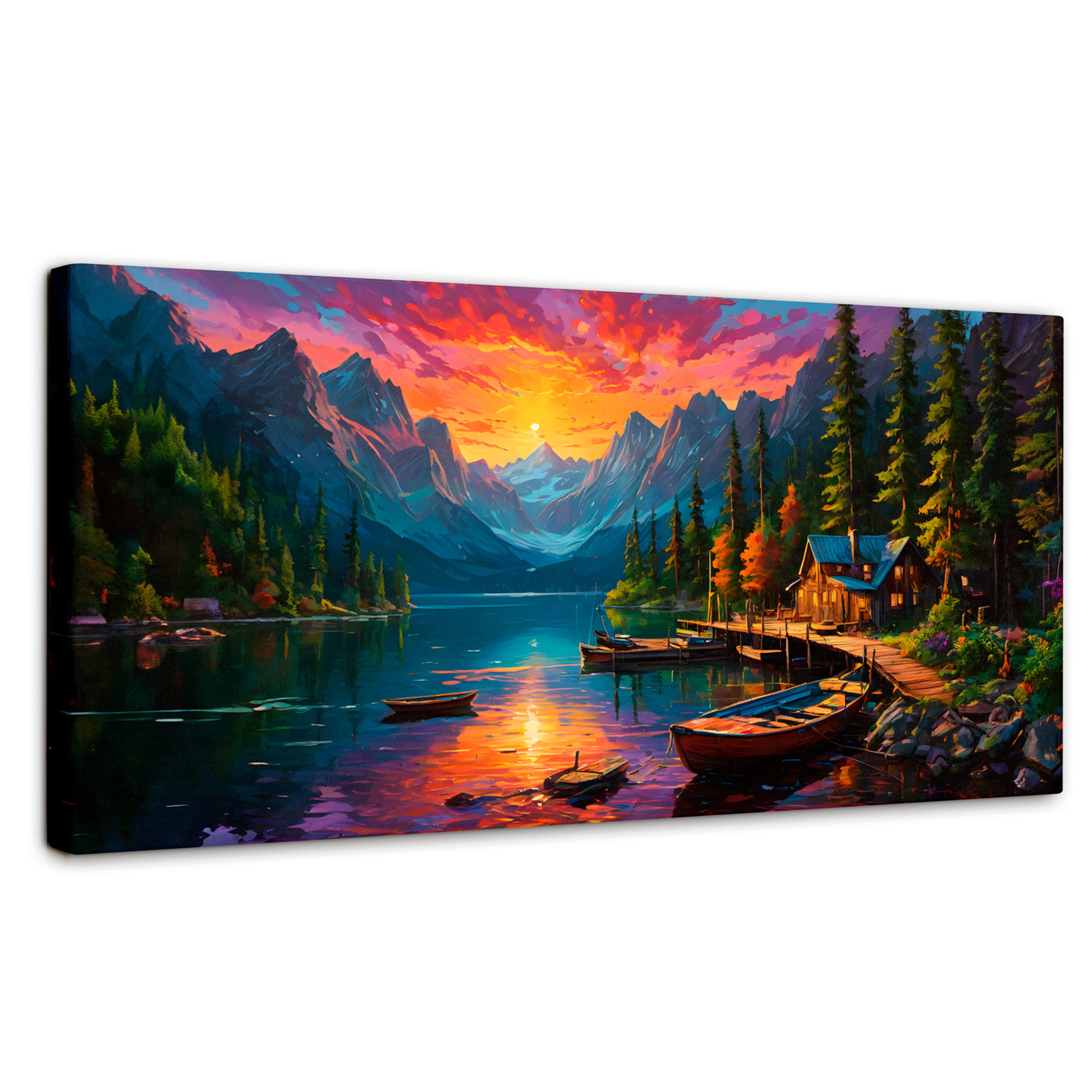 Foto 2 pulgar | Cuadro Decorativo Canvas Lindo Atardecer 120x60