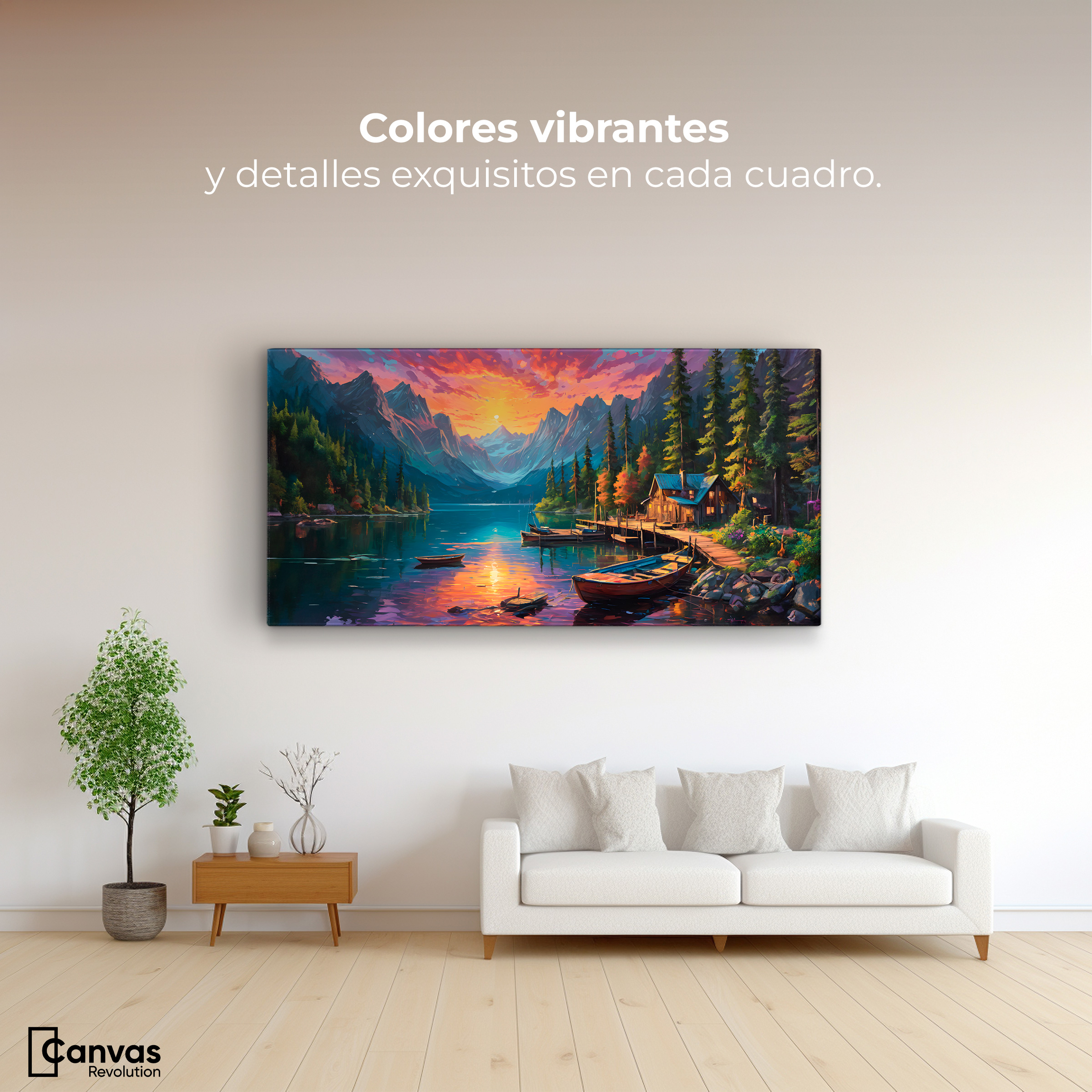 Foto 3 pulgar | Cuadro Decorativo Canvas Lindo Atardecer 120x60