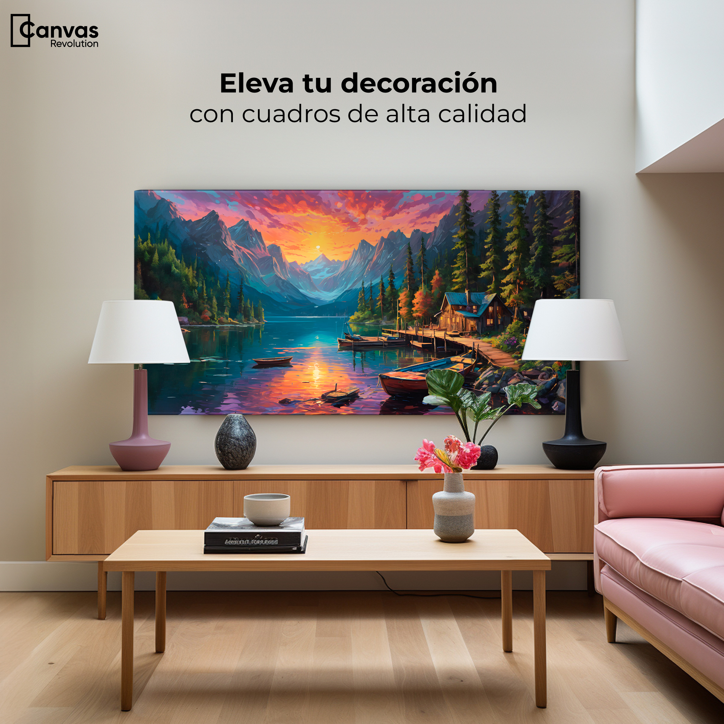 Foto 4 pulgar | Cuadro Decorativo Canvas Lindo Atardecer 120x60