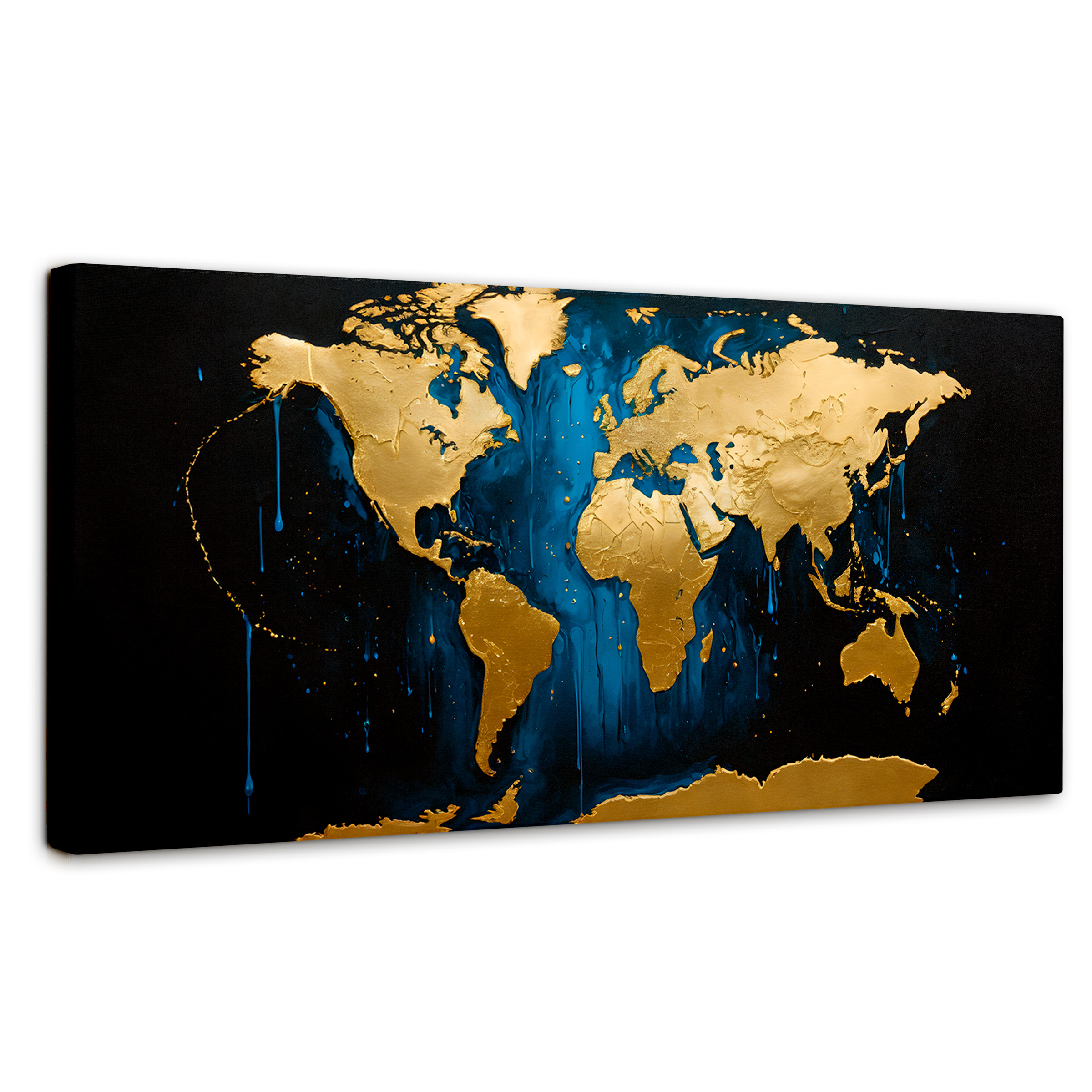 Cuadro Decorativo Canvas Horizonte Dorado 120x60